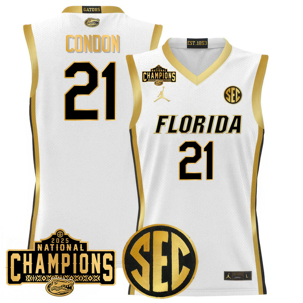 UF 2025 National Champions Basketball Jersey N1 - Stitched