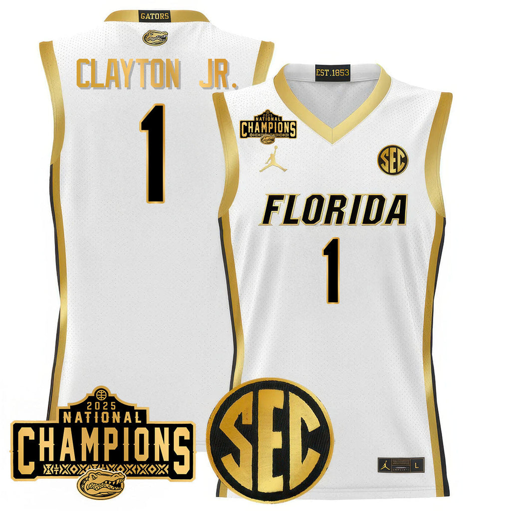 UF 2025 National Champions Basketball Jersey N1 - Stitched