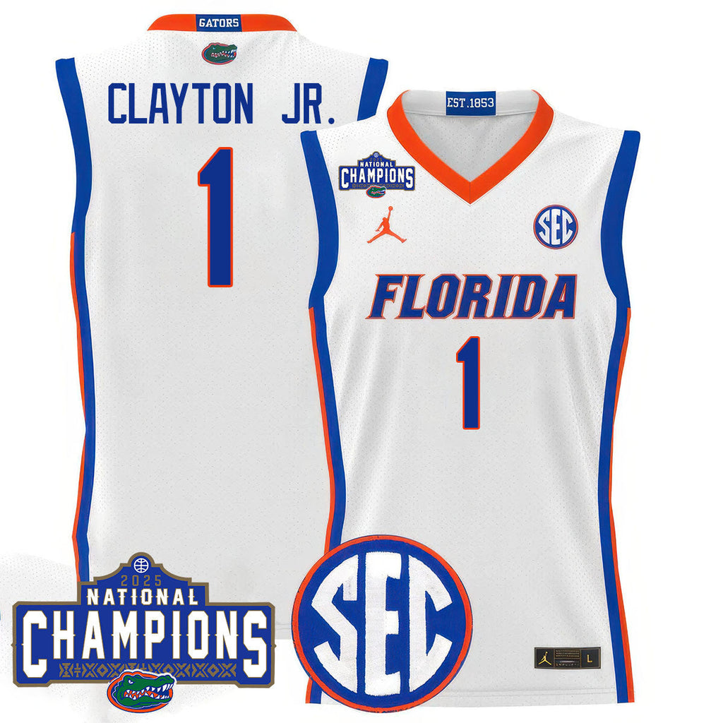 UF 2025 National Champions Basketball Jersey N1 - Stitched