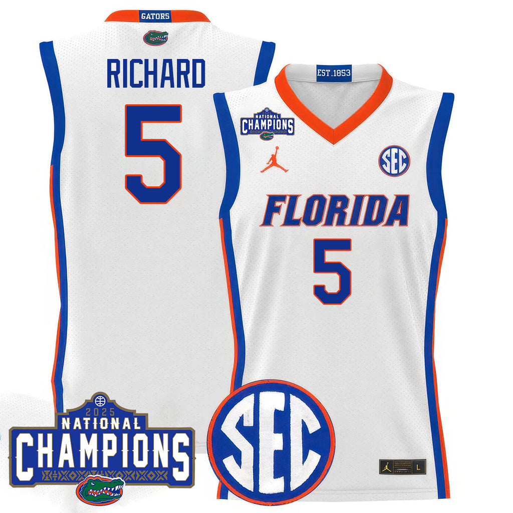 UF 2025 National Champions Basketball Jersey N1 - Stitched