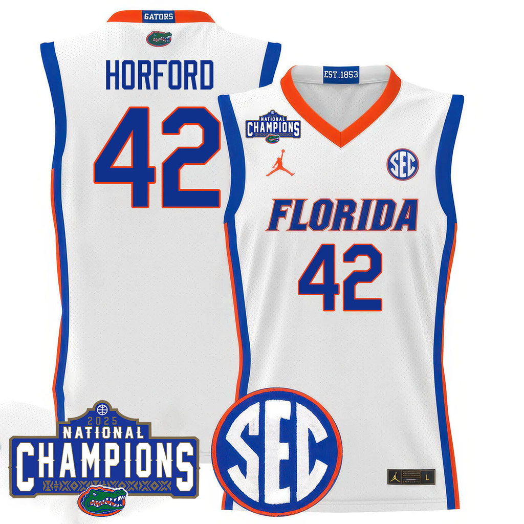 UF 2025 National Champions Basketball Jersey N1 - Stitched