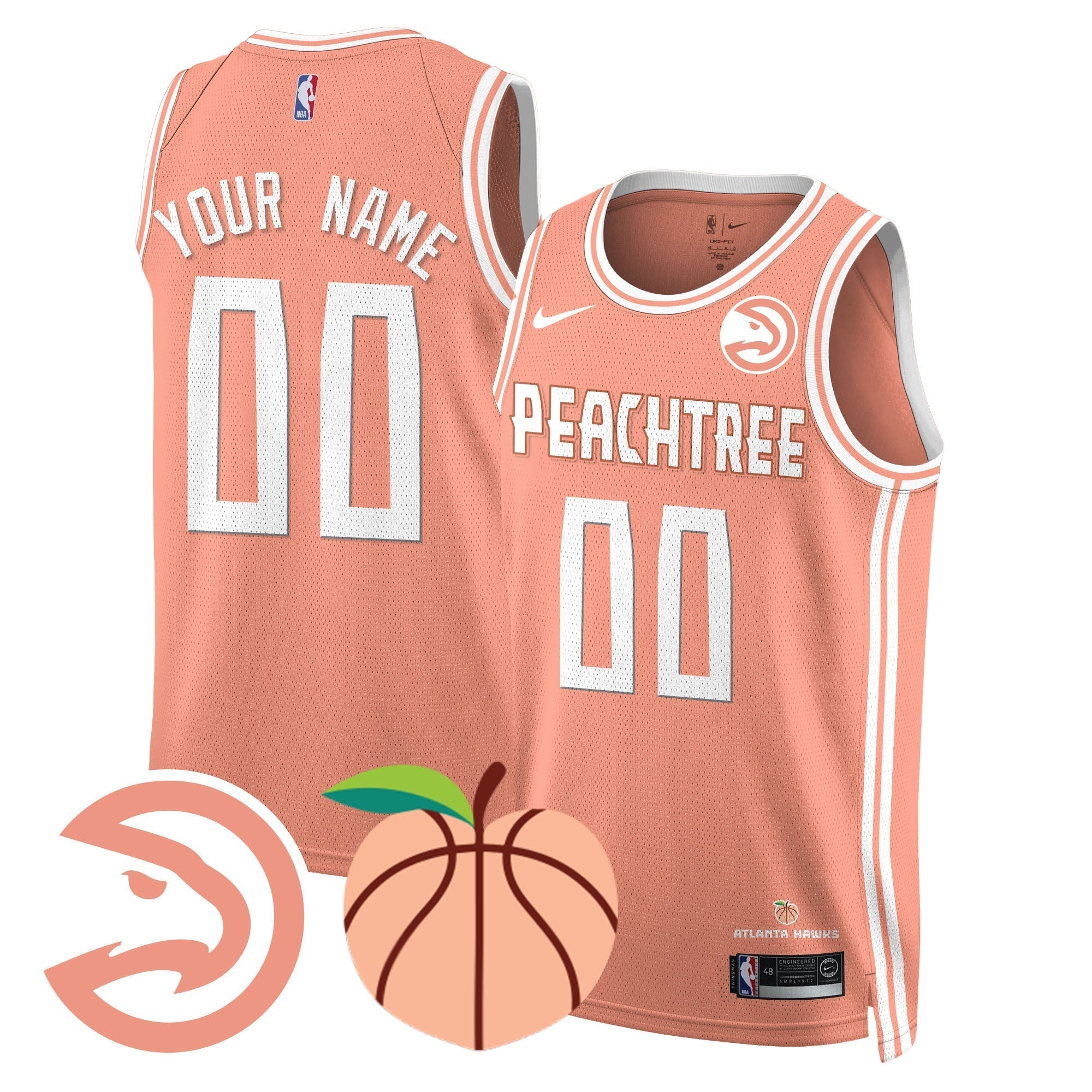 ATL “Peachtree” City Edition Custom Jersey - Stitched
