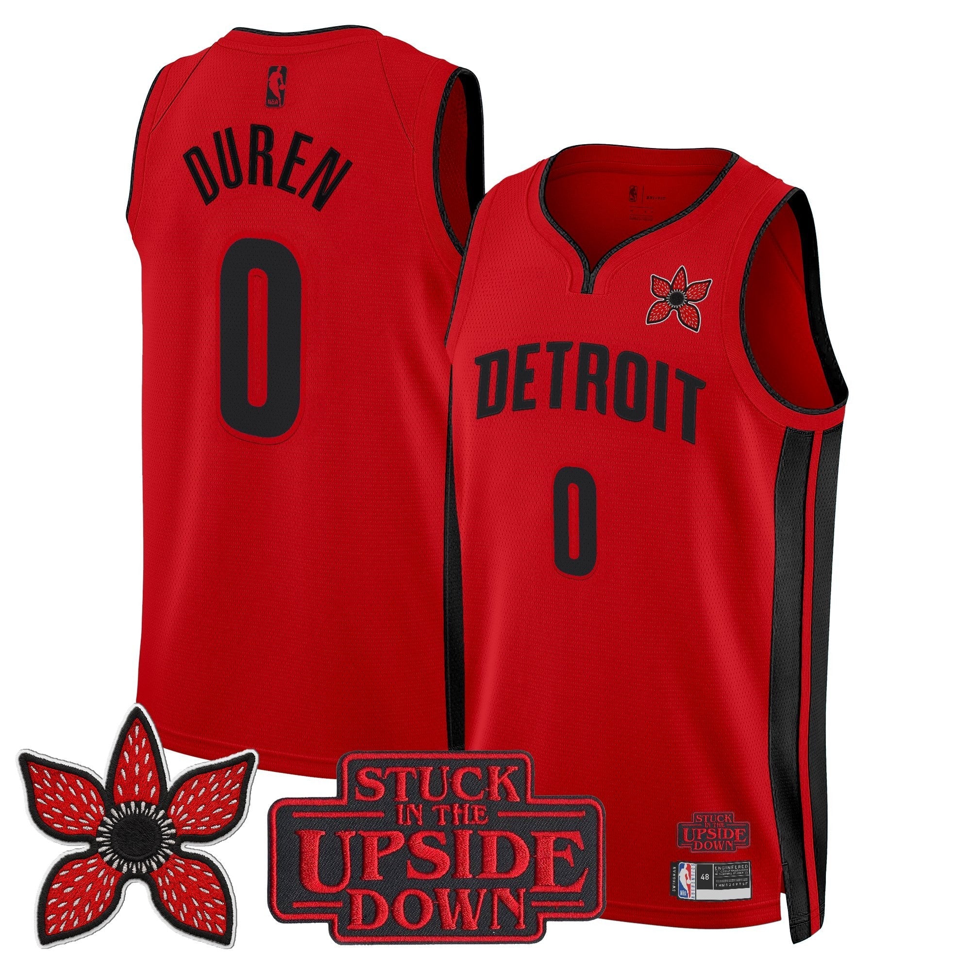 Detroit Pistons 'Stranger Things Edition' Swingman Jersey - Stitched