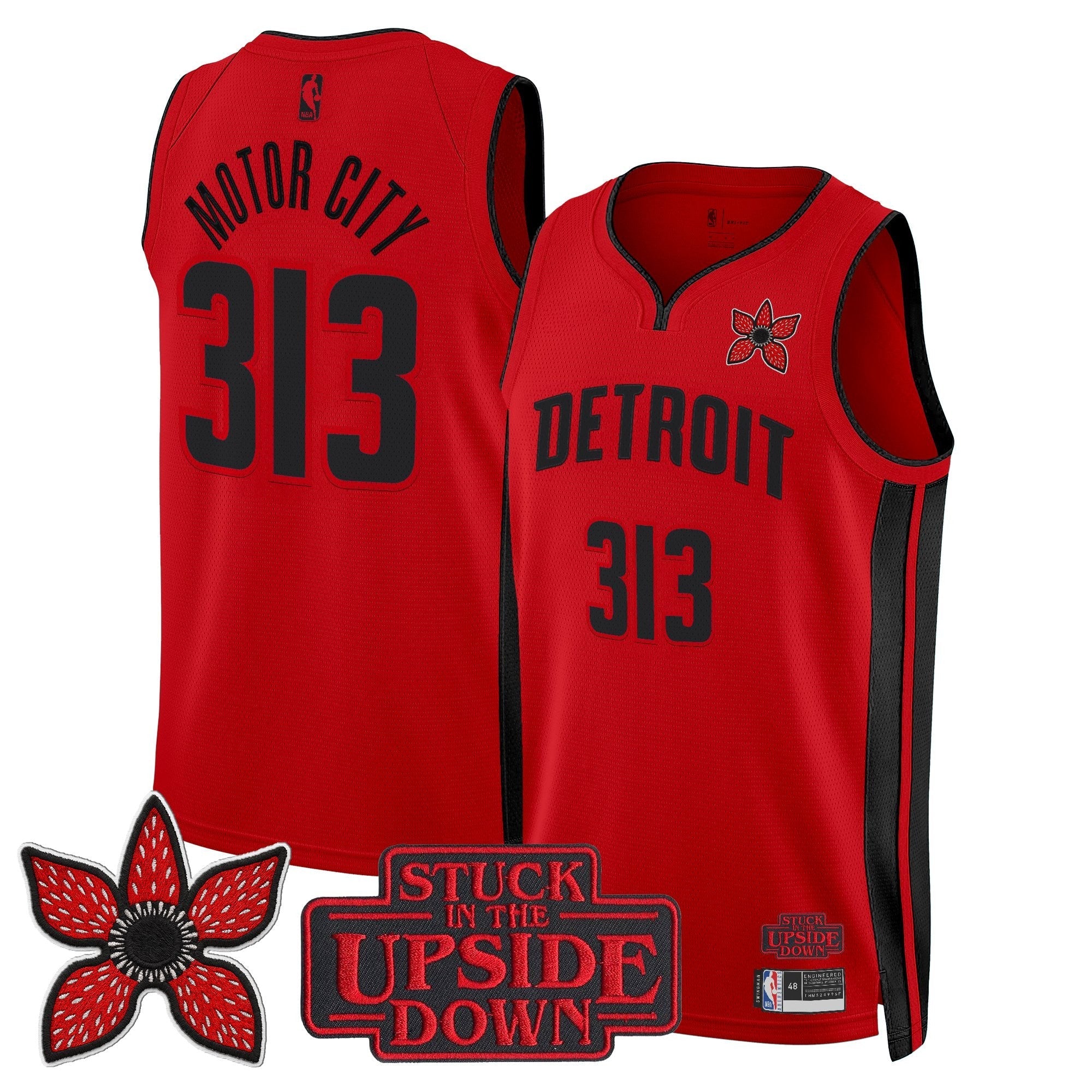 Detroit Pistons 'Stranger Things Edition' Swingman Jersey - Stitched