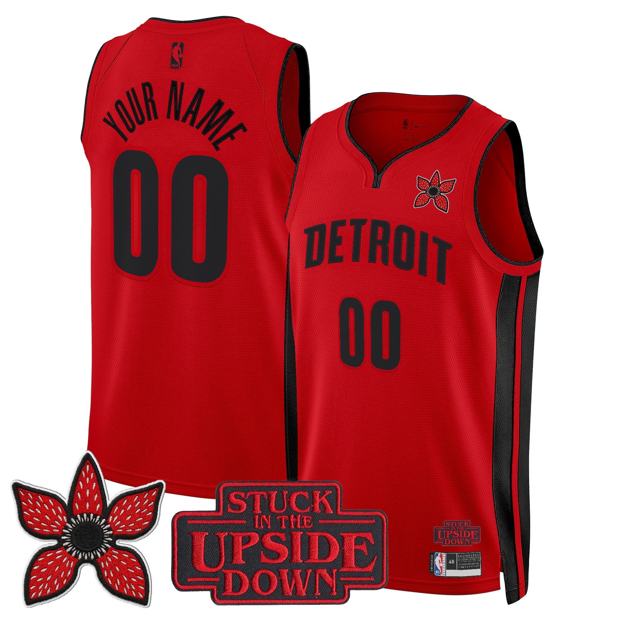 Detroit Pistons 'Stranger Things Edition' Swingman Custom Jersey - Stitched