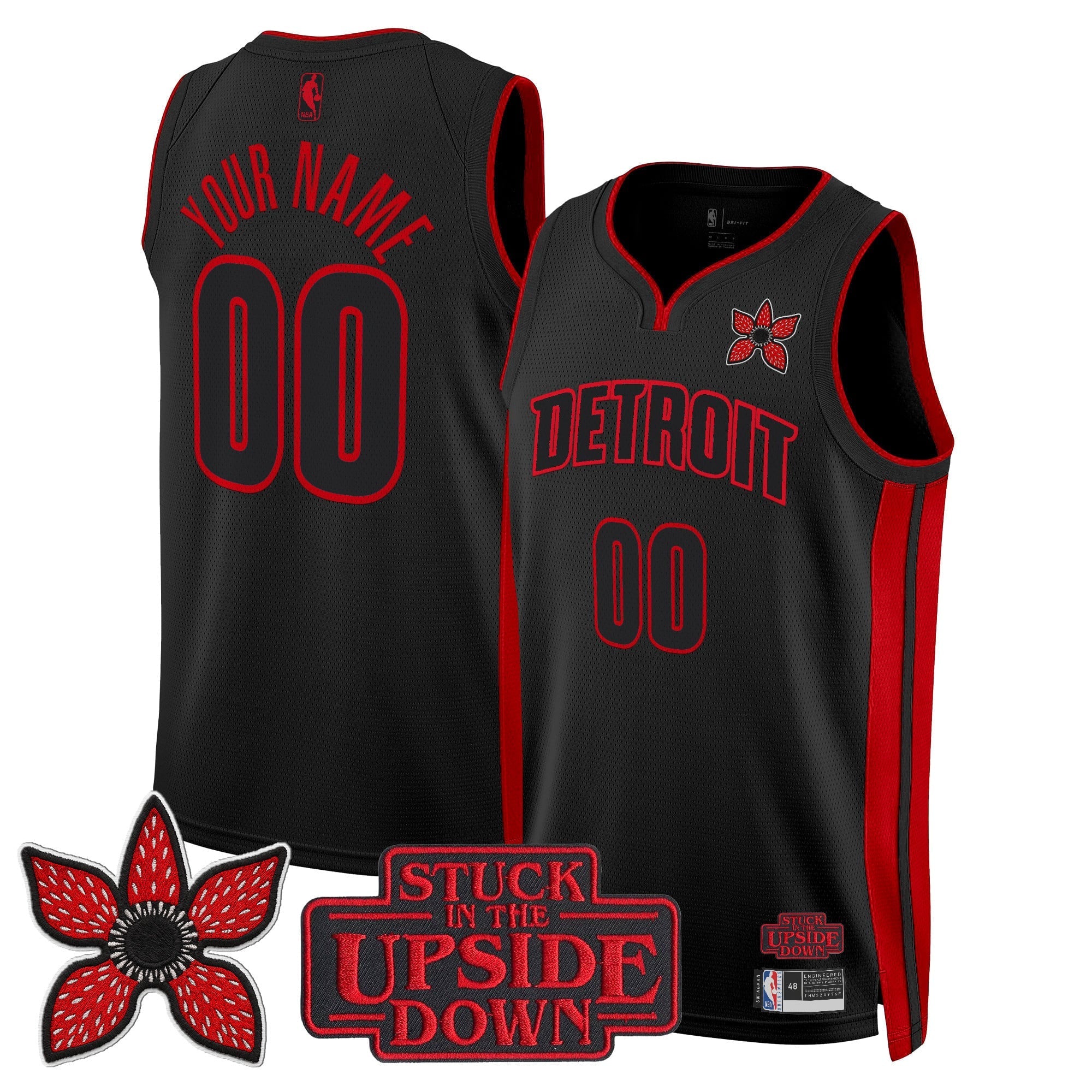 Detroit Pistons 'Stranger Things Edition' Swingman Custom Jersey - Stitched