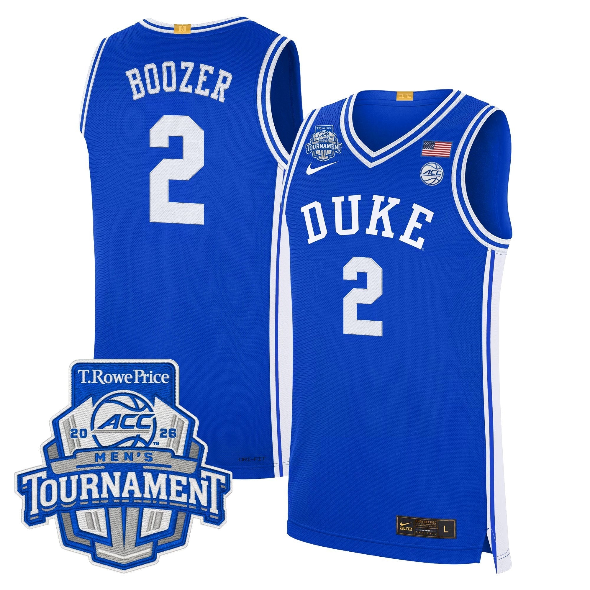 DUKE 2026 ACC Conference Tournament Champions Basketball Jersey - Stitched