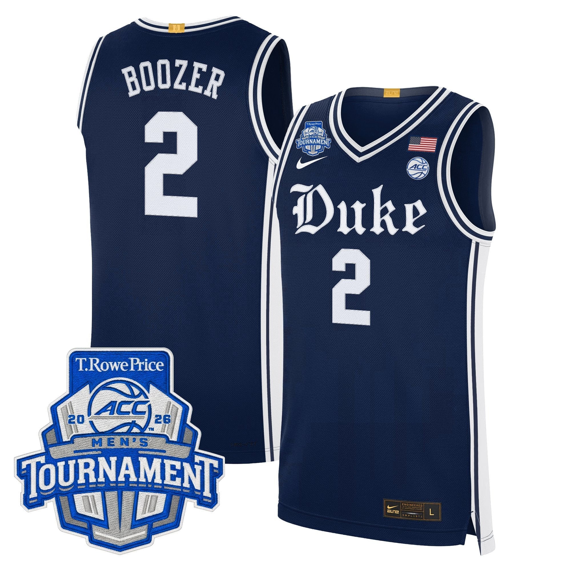 DUKE 2026 ACC Conference Tournament Champions Basketball Jersey - Stitched