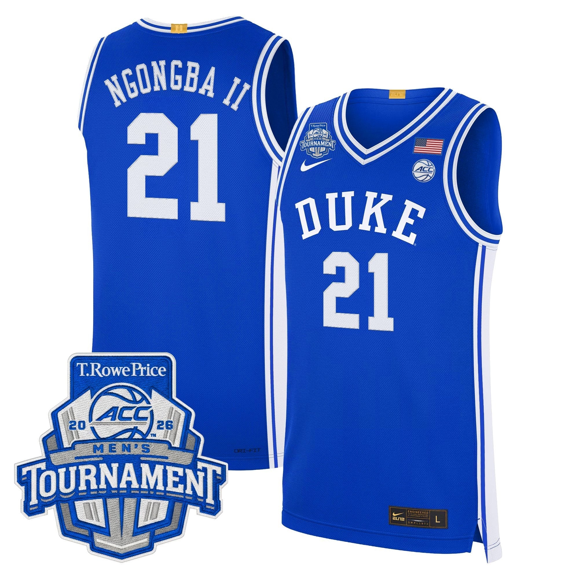DUKE 2026 ACC Conference Tournament Champions Basketball Jersey - Stitched