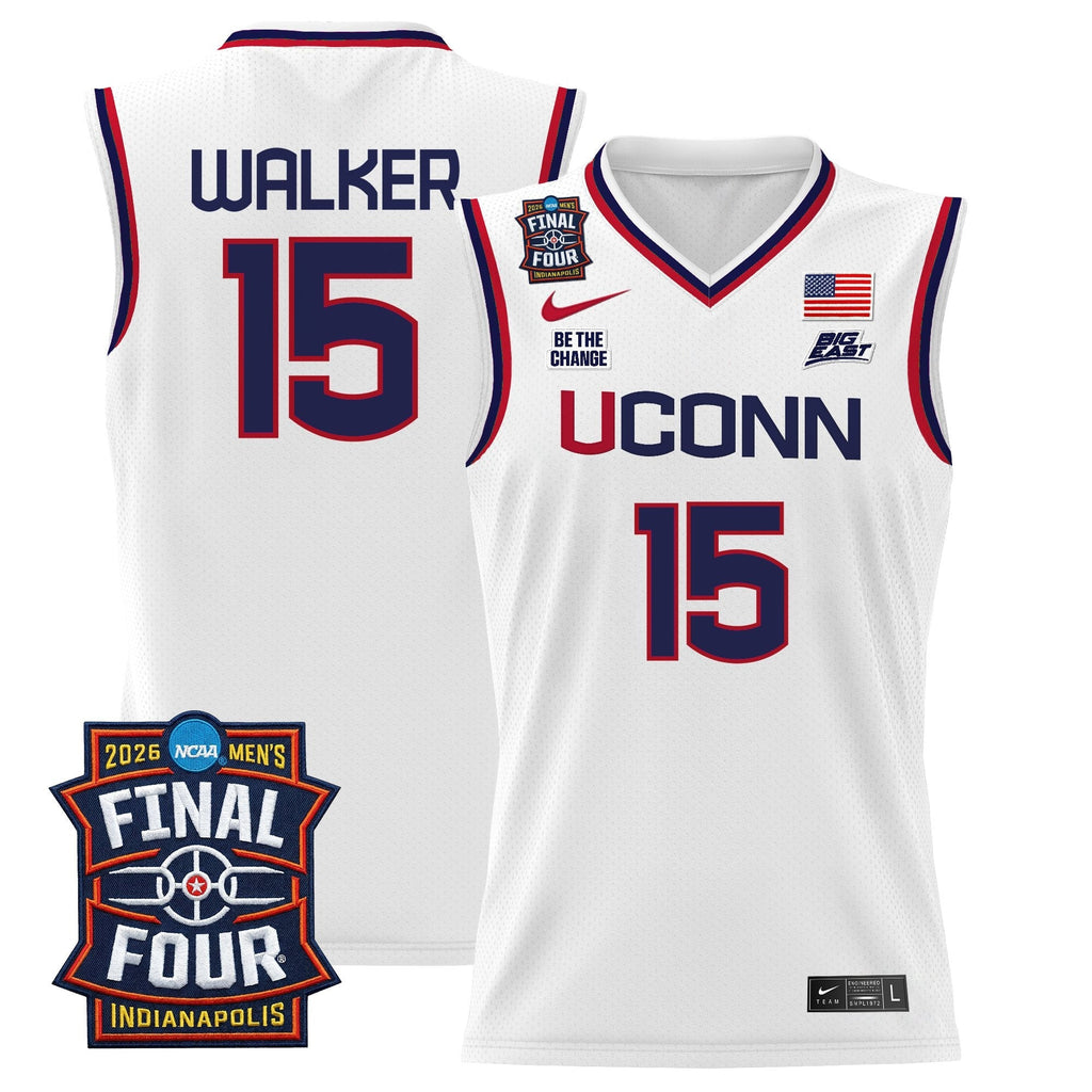 UCONN 2026 Final Four Patch Basketball Jersey - Stitched