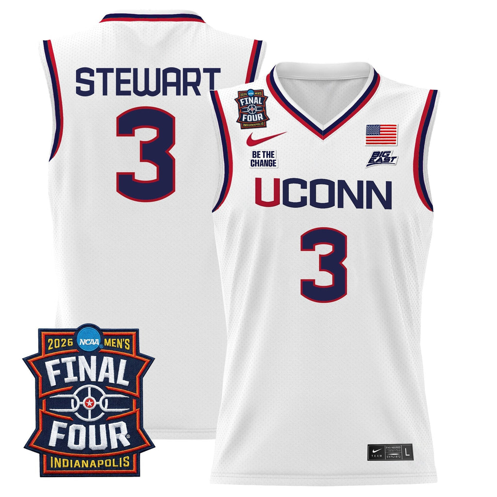 UCONN 2026 Final Four Patch Basketball Jersey - Stitched