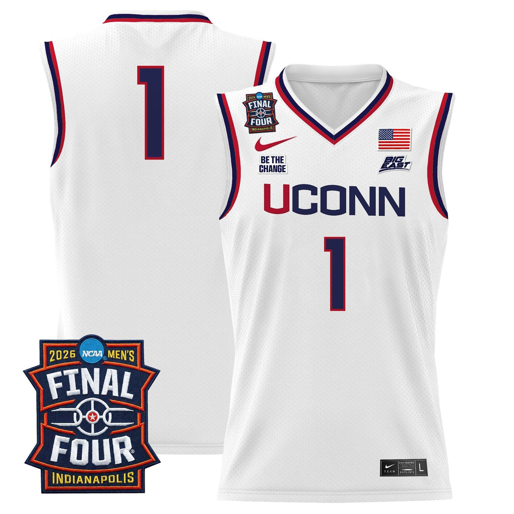 UCONN 2026 Final Four Patch Basketball Jersey - Stitched