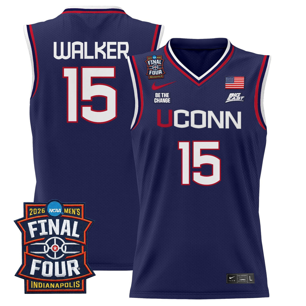 UCONN 2026 Final Four Patch Basketball Jersey - Stitched