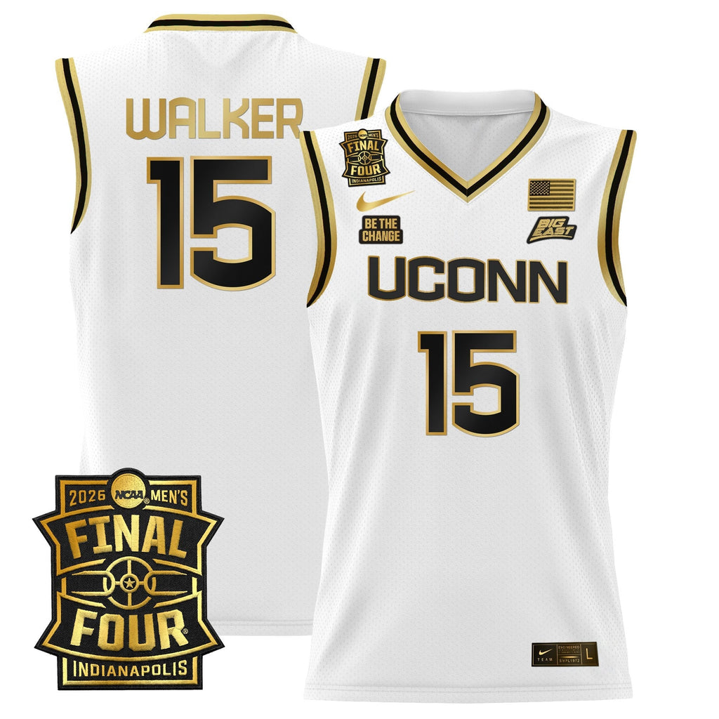 UCONN 2026 Final Four Patch Basketball Jersey - Stitched