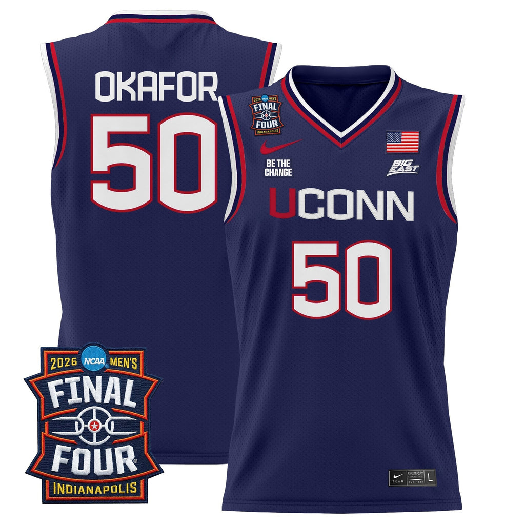 UCONN 2026 Final Four Patch Basketball Jersey - Stitched