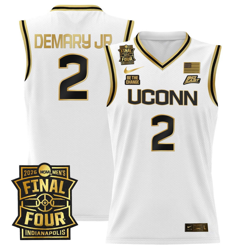 UCONN 2026 Final Four Patch Basketball Jersey - Stitched