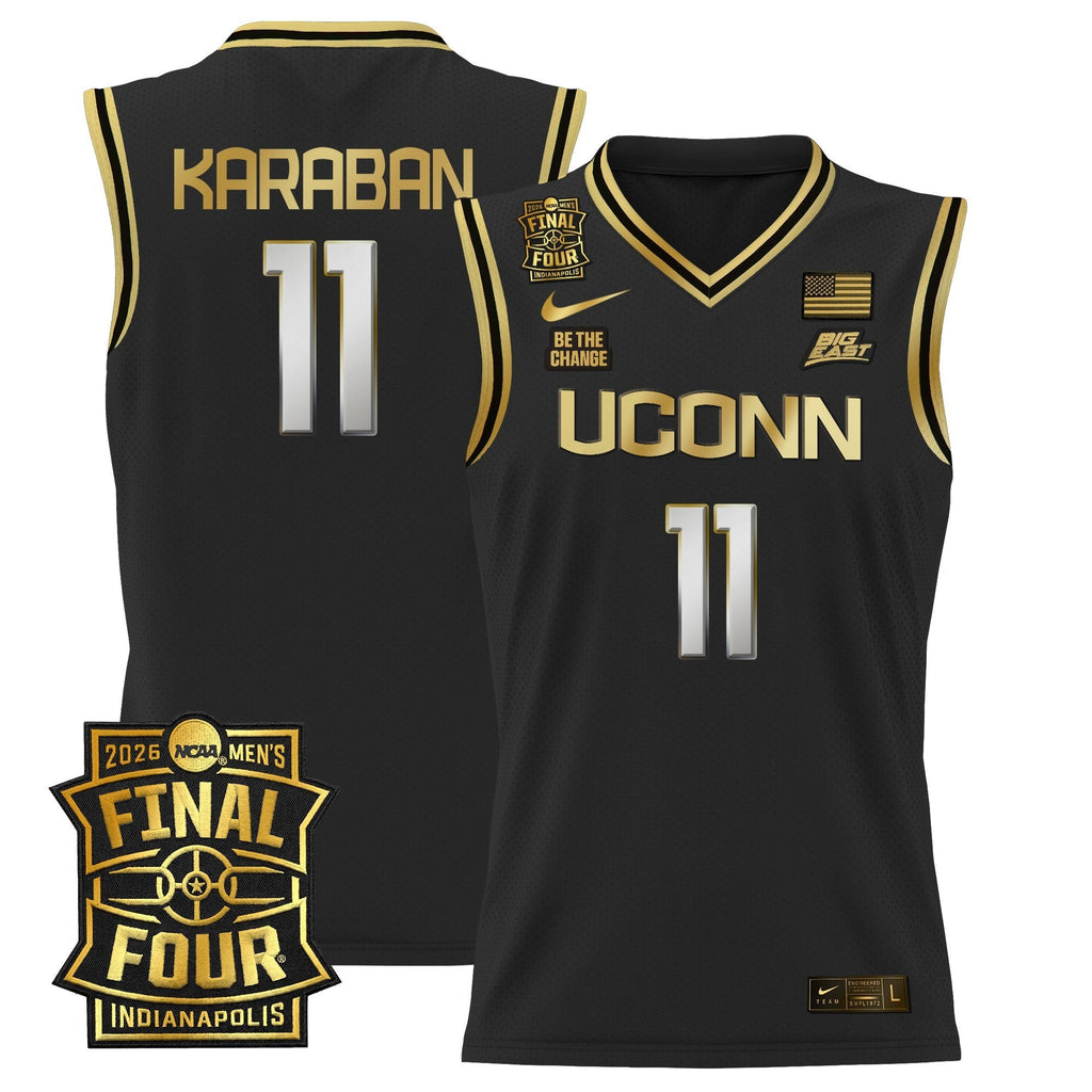 UCONN 2026 Final Four Patch Basketball Jersey - Stitched