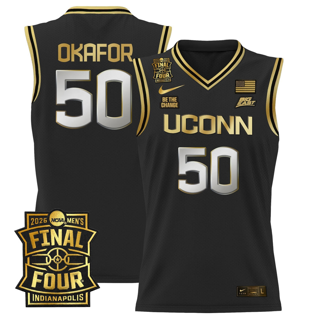 UCONN 2026 Final Four Patch Basketball Jersey - Stitched