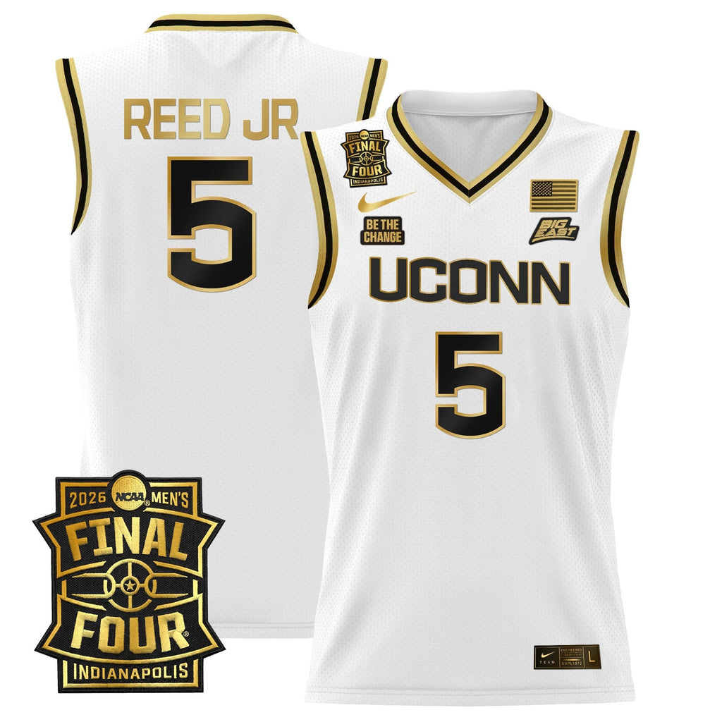 UCONN 2026 Final Four Patch Basketball Jersey - Stitched