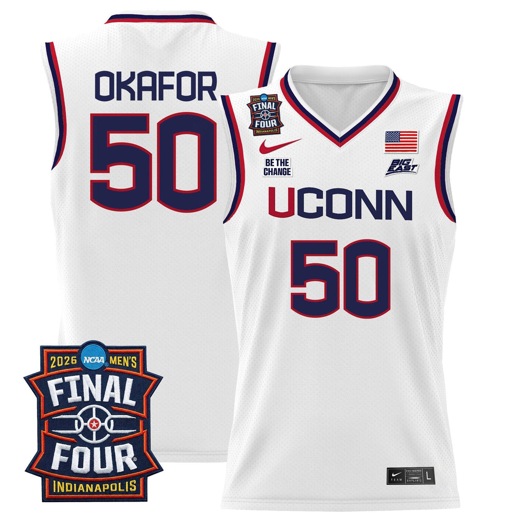 UCONN 2026 Final Four Patch Basketball Jersey - Stitched