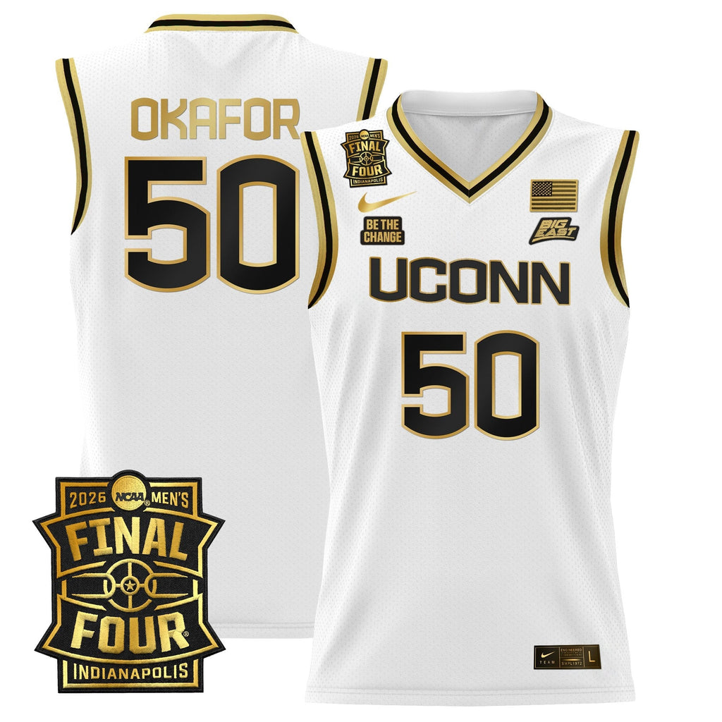 UCONN 2026 Final Four Patch Basketball Jersey - Stitched