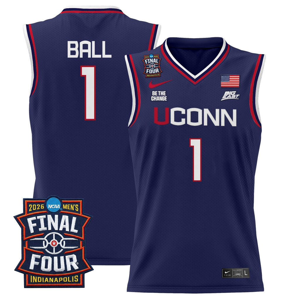 UCONN 2026 Final Four Patch Basketball Jersey - Stitched