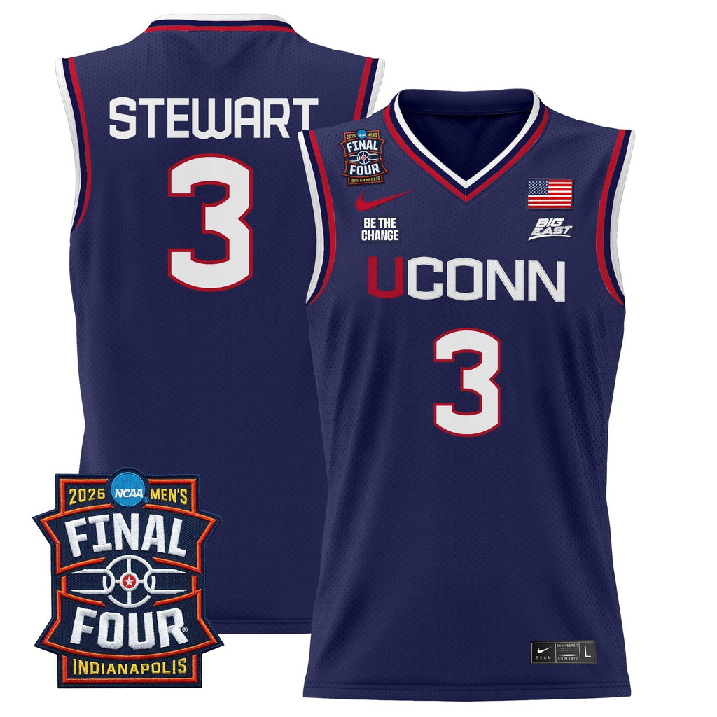 UCONN 2026 Final Four Patch Basketball Jersey - Stitched
