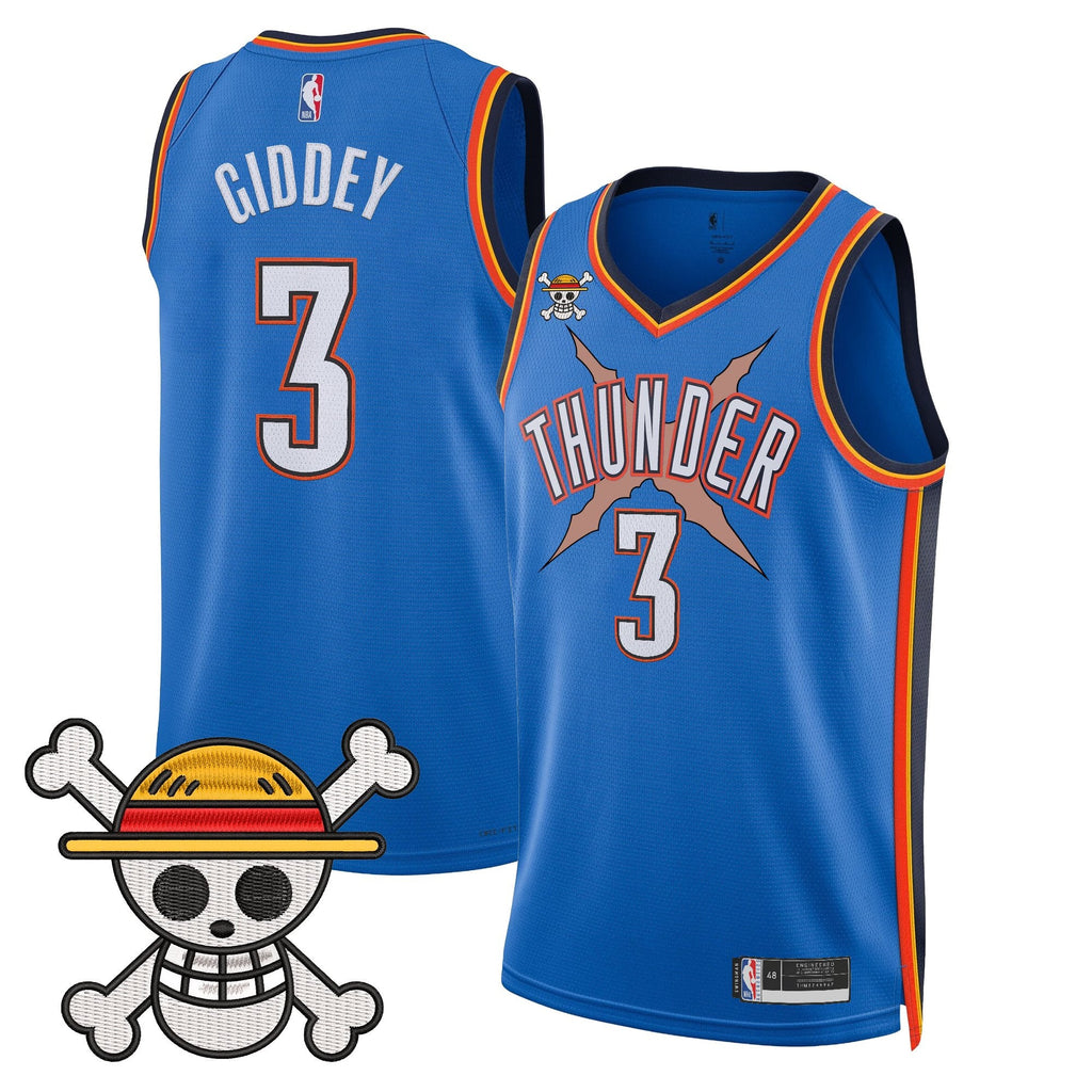 OKC x One Piece Swingman Jersey- Stitched
