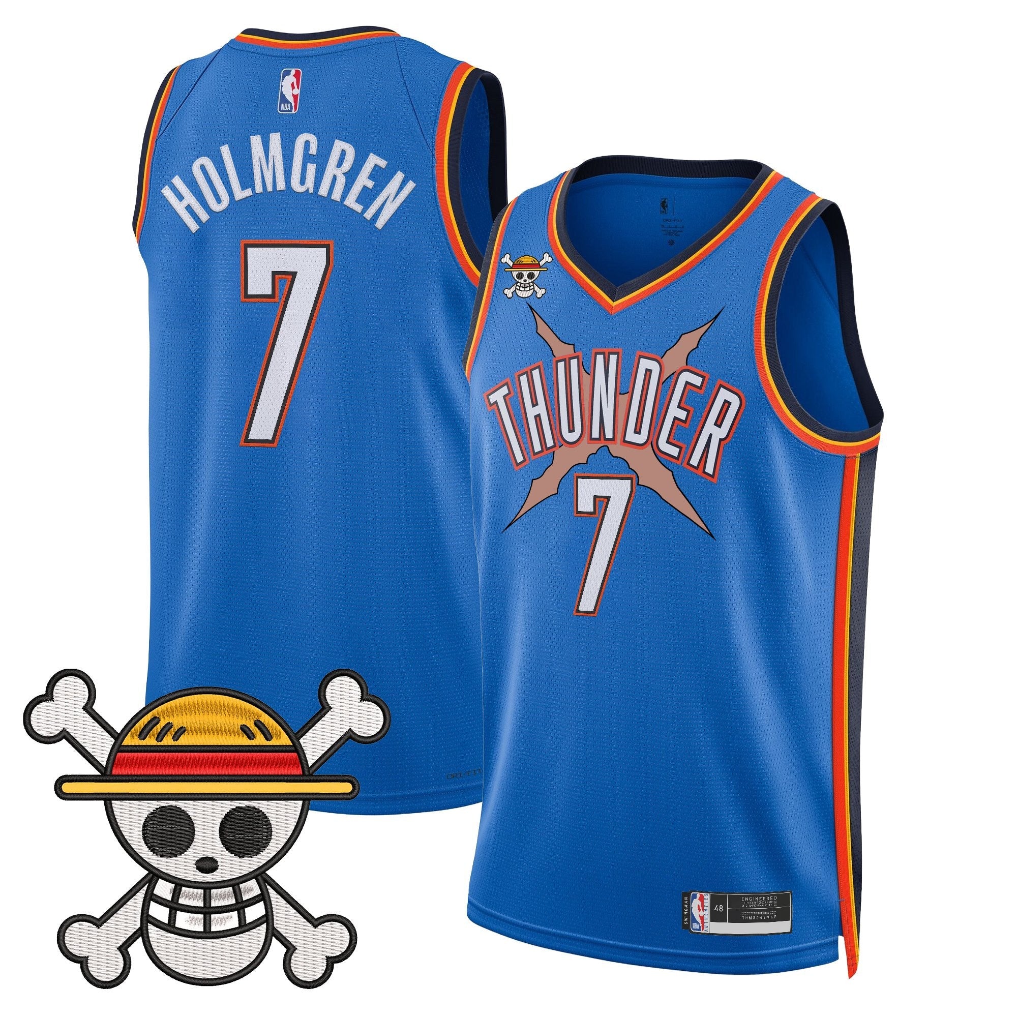 OKC x One Piece Swingman Jersey- Stitched