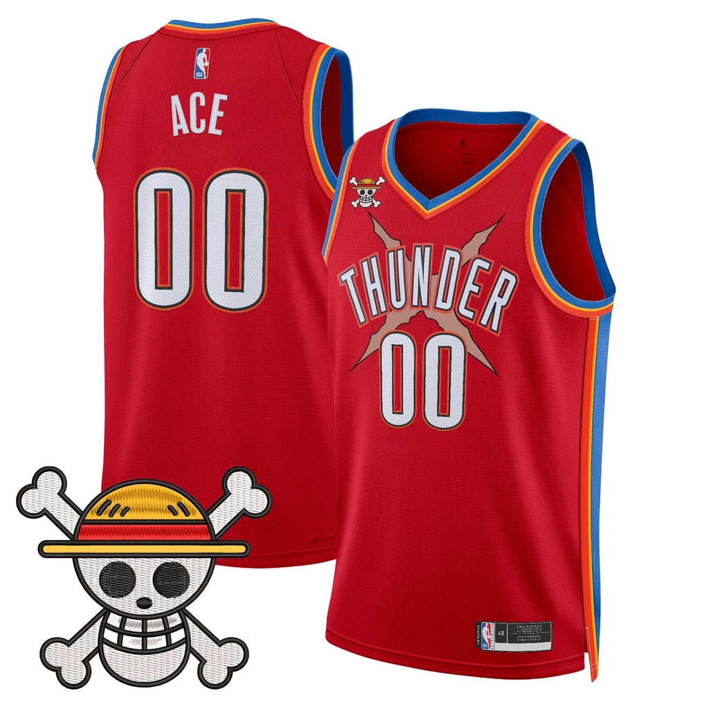 OKC x One Piece Swingman Jersey- Stitched