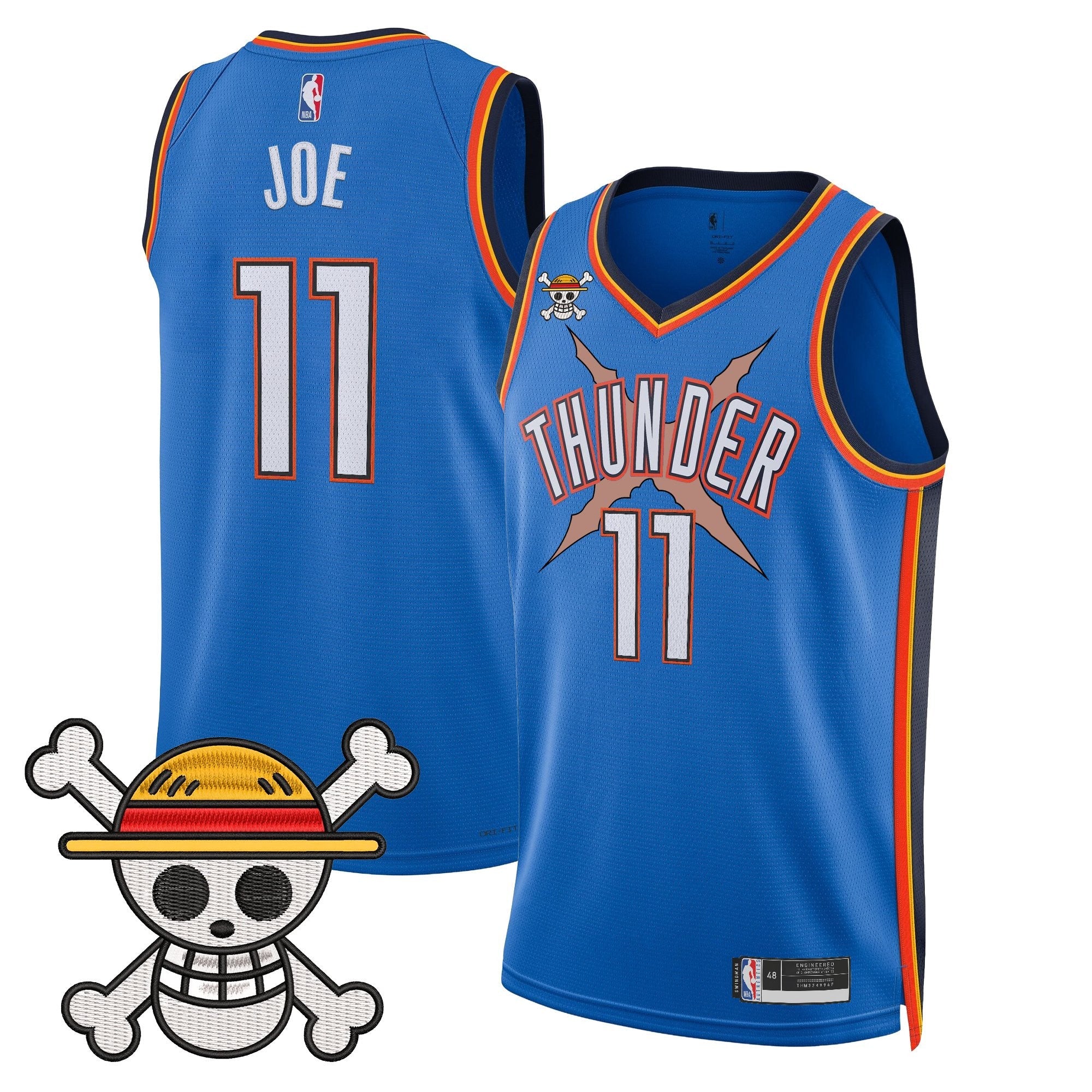 OKC x One Piece Swingman Jersey- Stitched