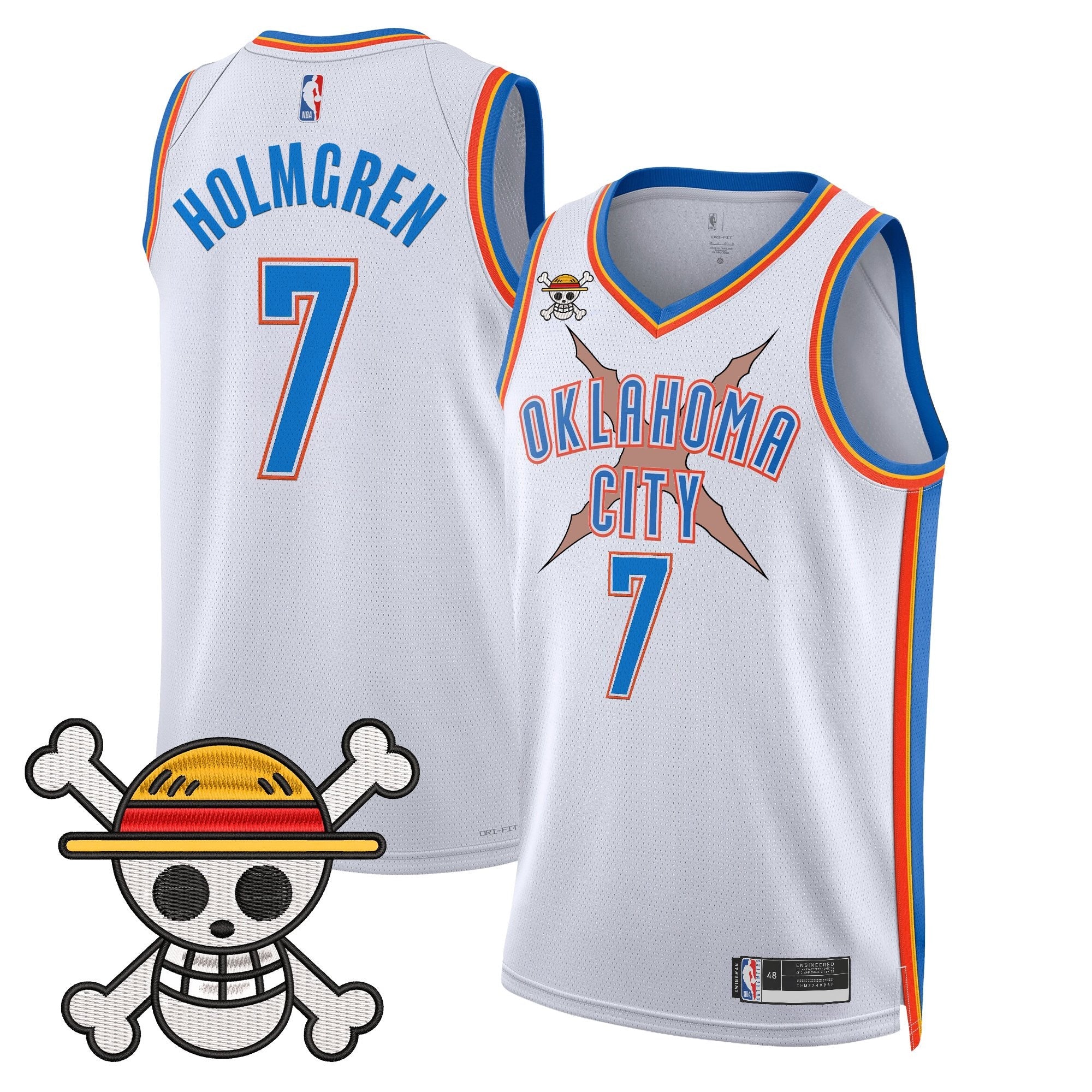 OKC x One Piece Swingman Jersey- Stitched