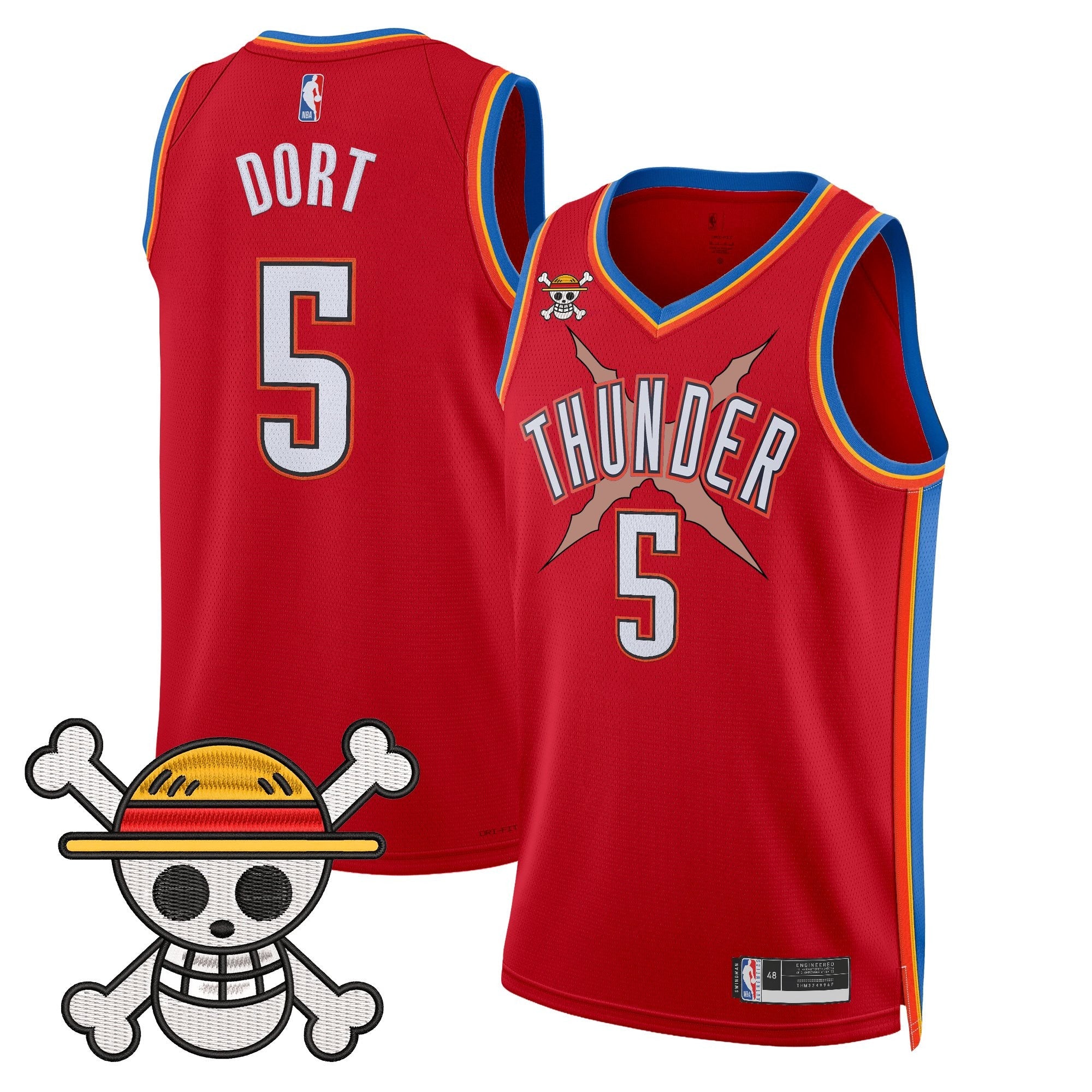 OKC x One Piece Swingman Jersey- Stitched