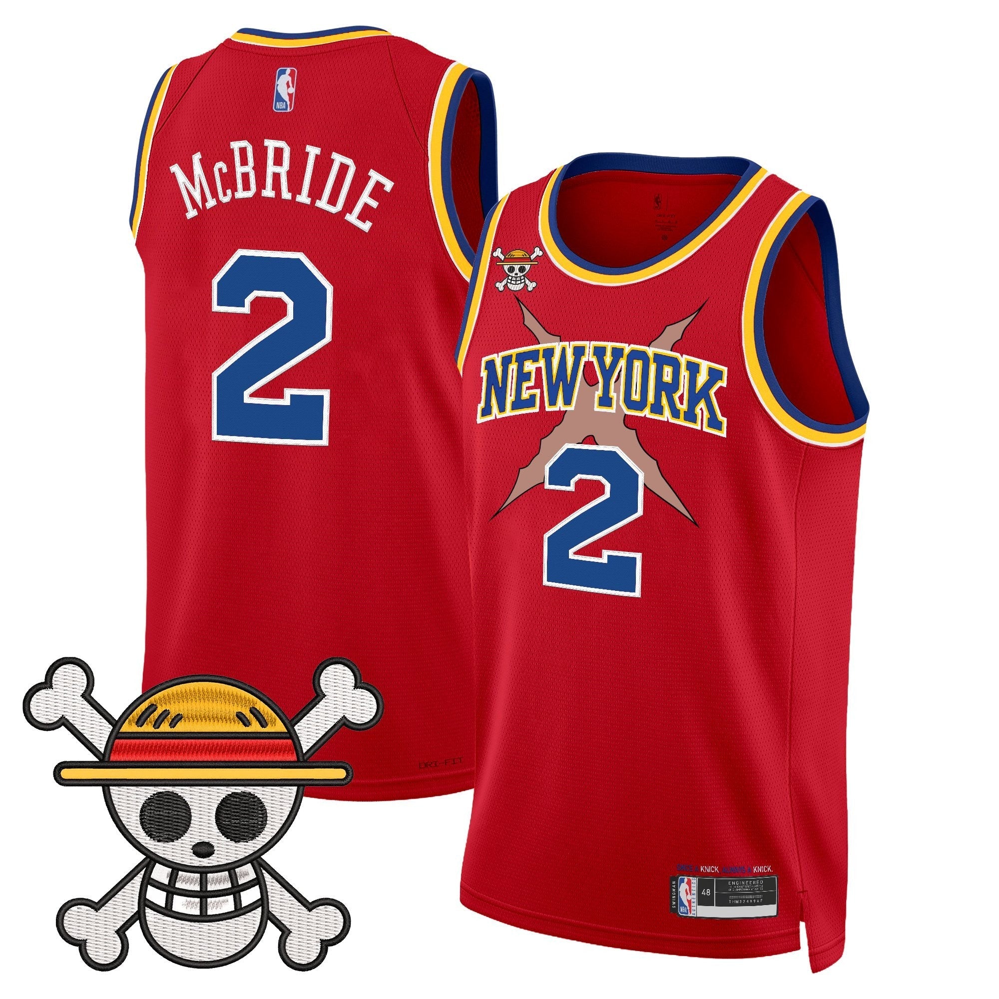 NYK x One Piece Swingman Jersey- Stitched