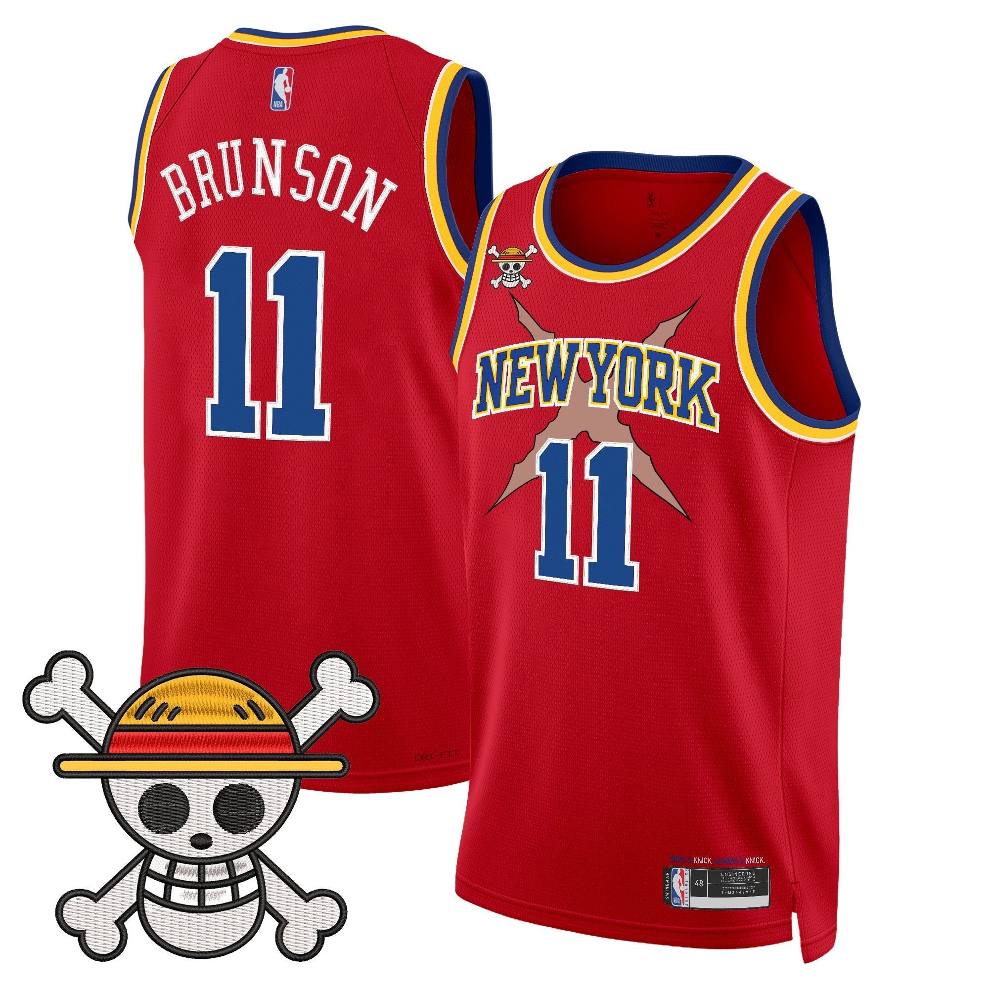 NYK x One Piece Swingman Jersey- Stitched
