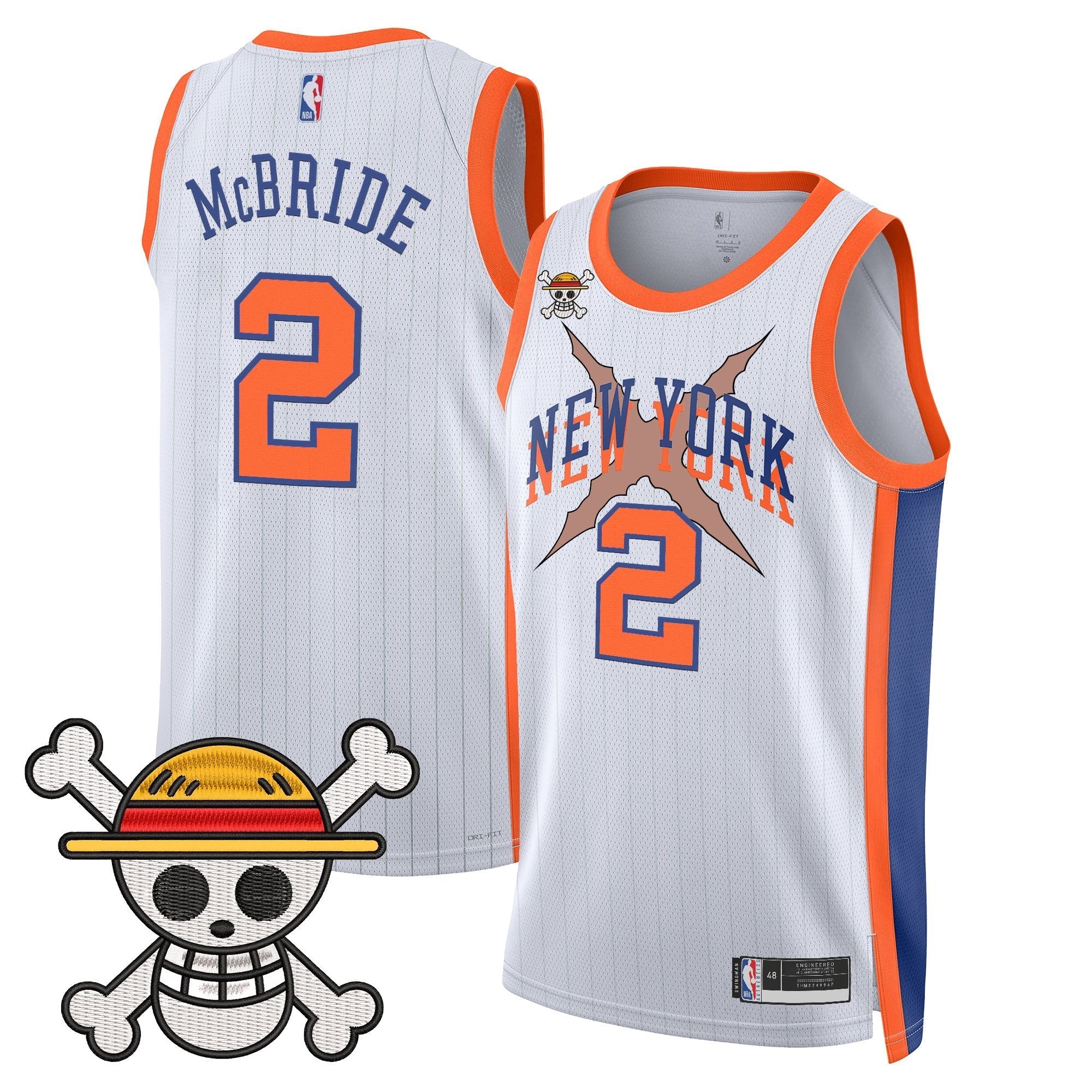 NYK x One Piece Swingman Jersey- Stitched