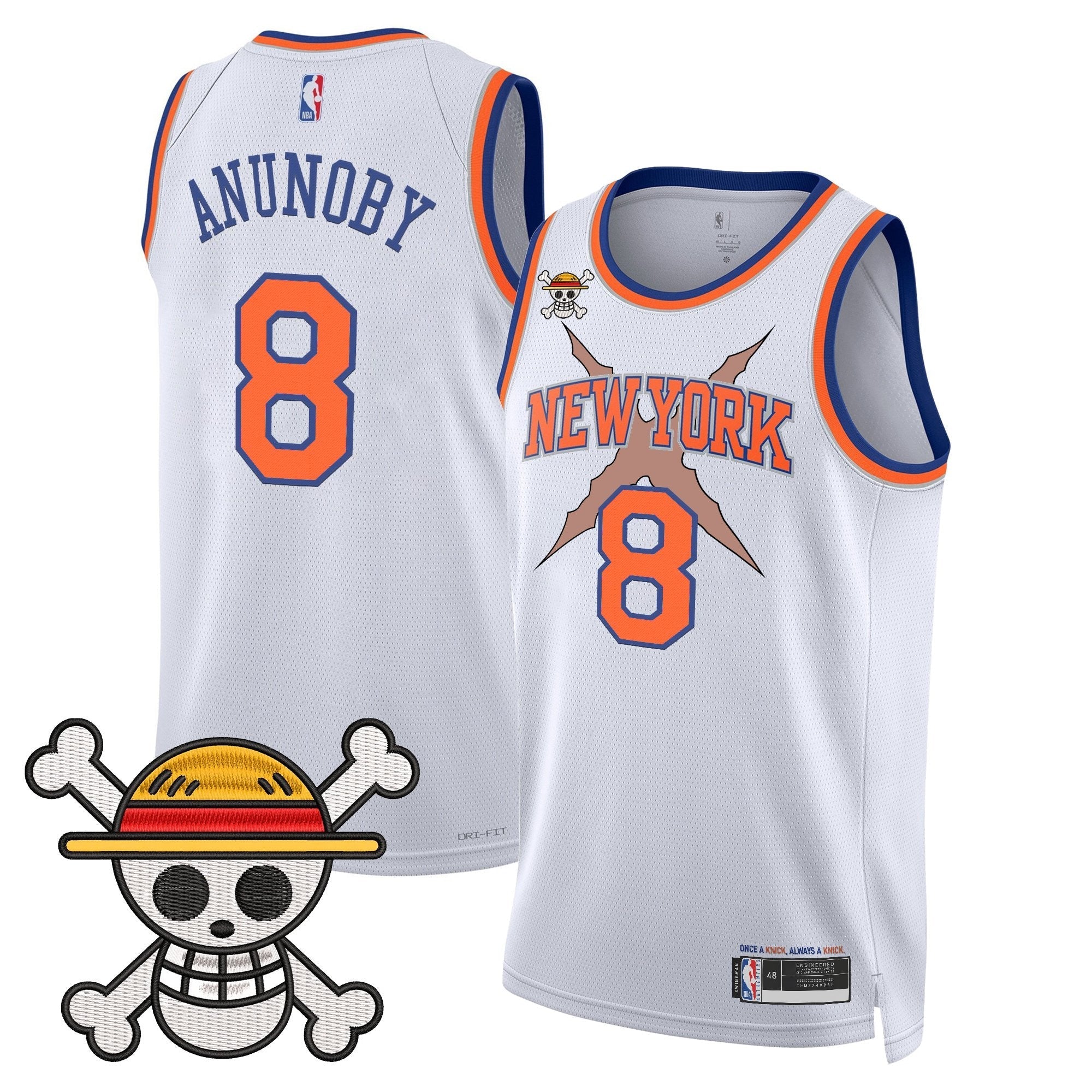 NYK x One Piece Swingman Jersey- Stitched