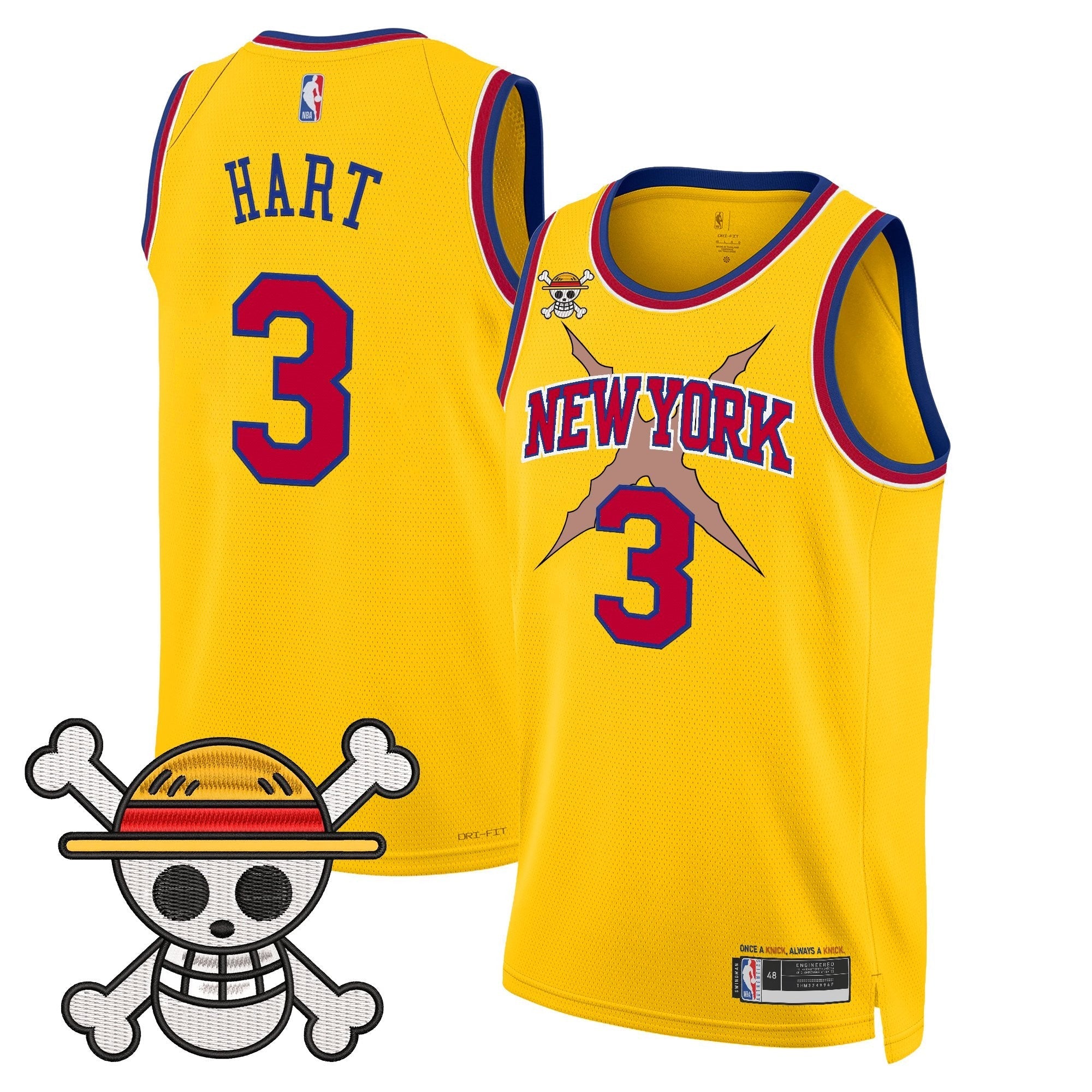 NYK x One Piece Swingman Jersey- Stitched