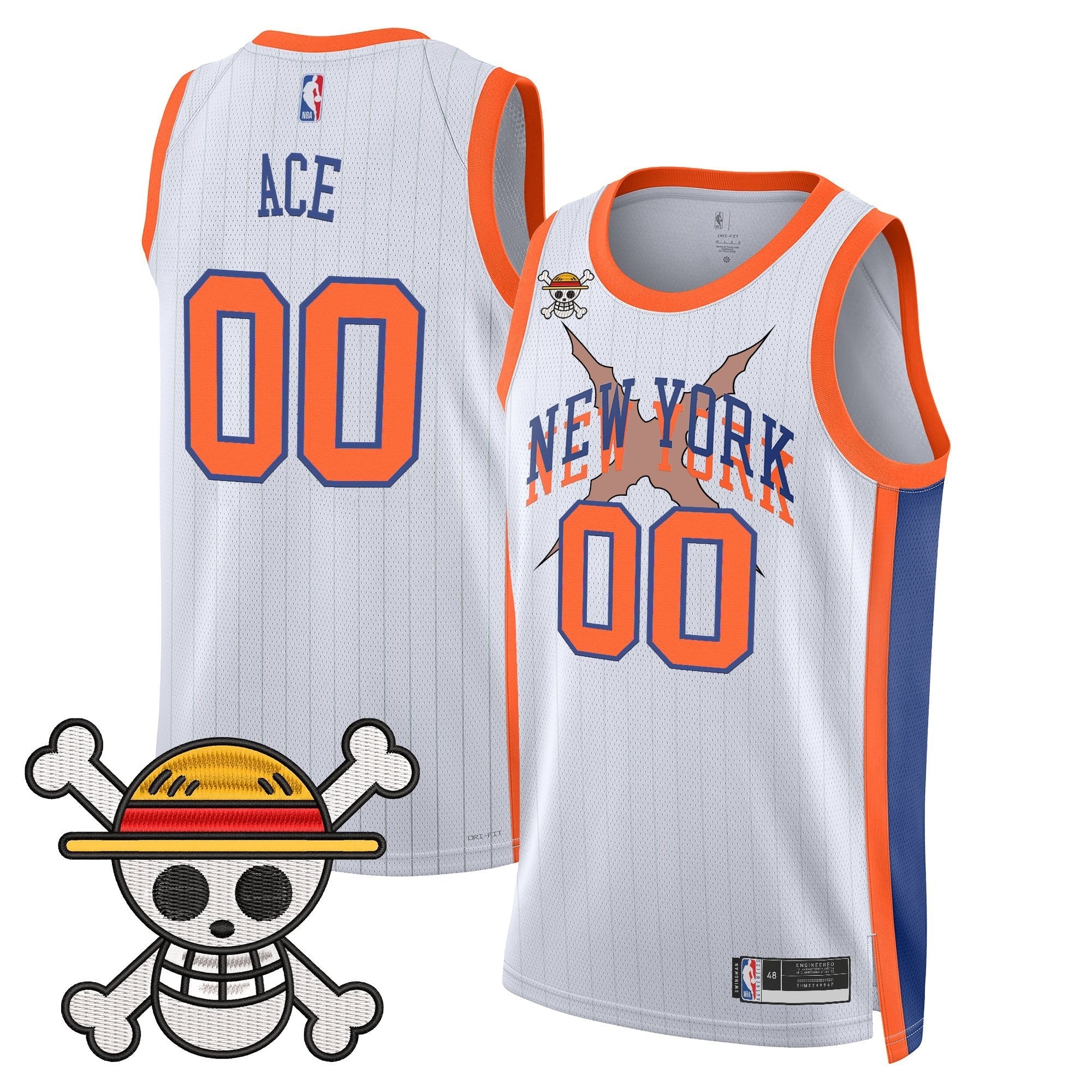 NYK x One Piece Swingman Jersey- Stitched