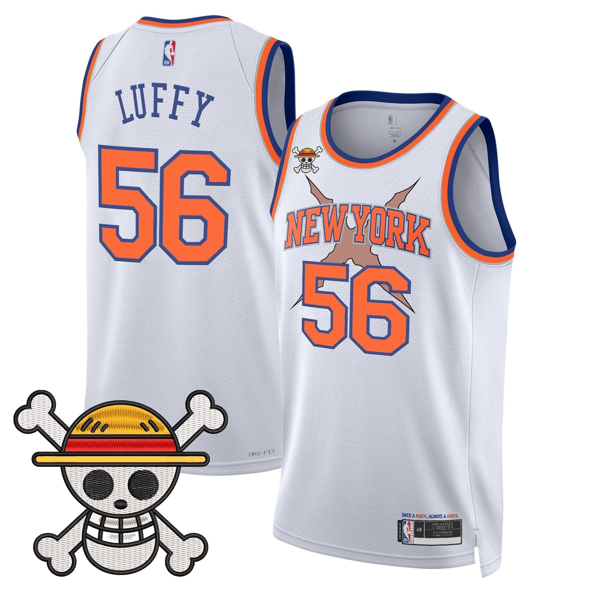 NYK x One Piece Swingman Jersey- Stitched