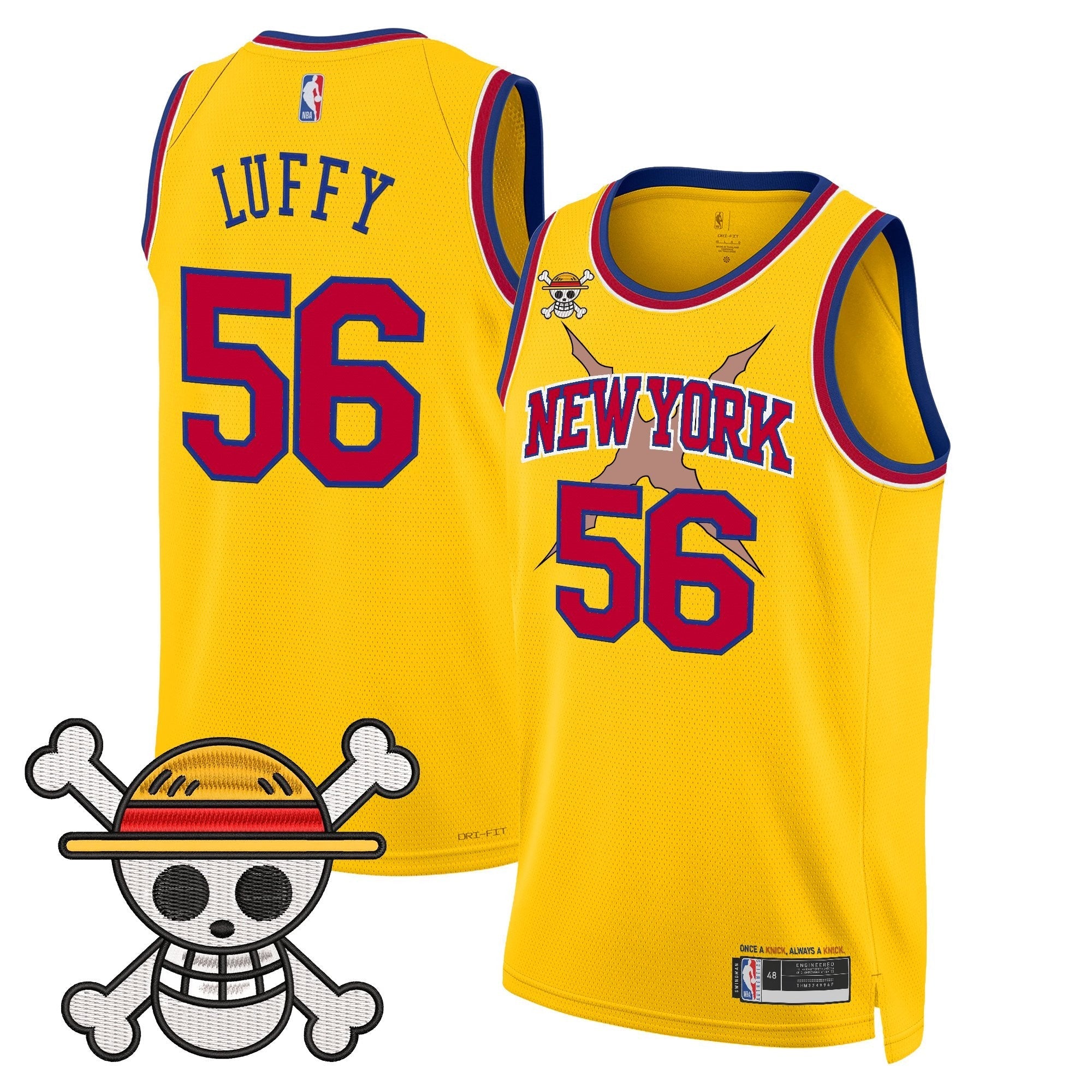 NYK x One Piece Swingman Jersey- Stitched