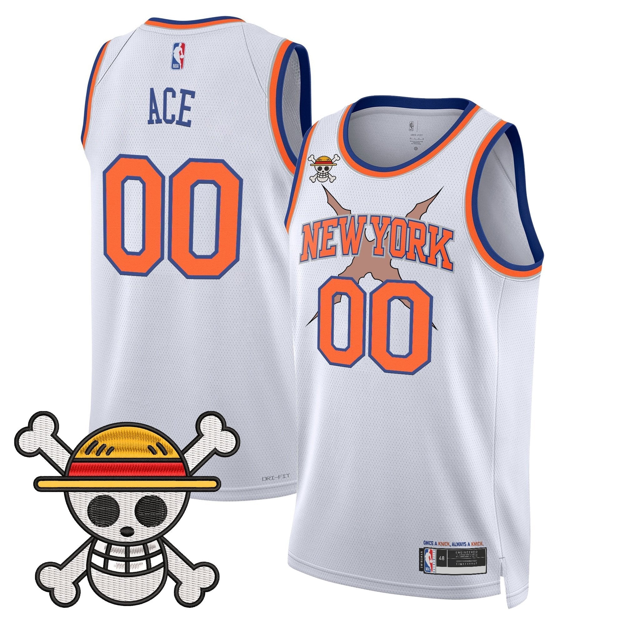 NYK x One Piece Swingman Jersey- Stitched