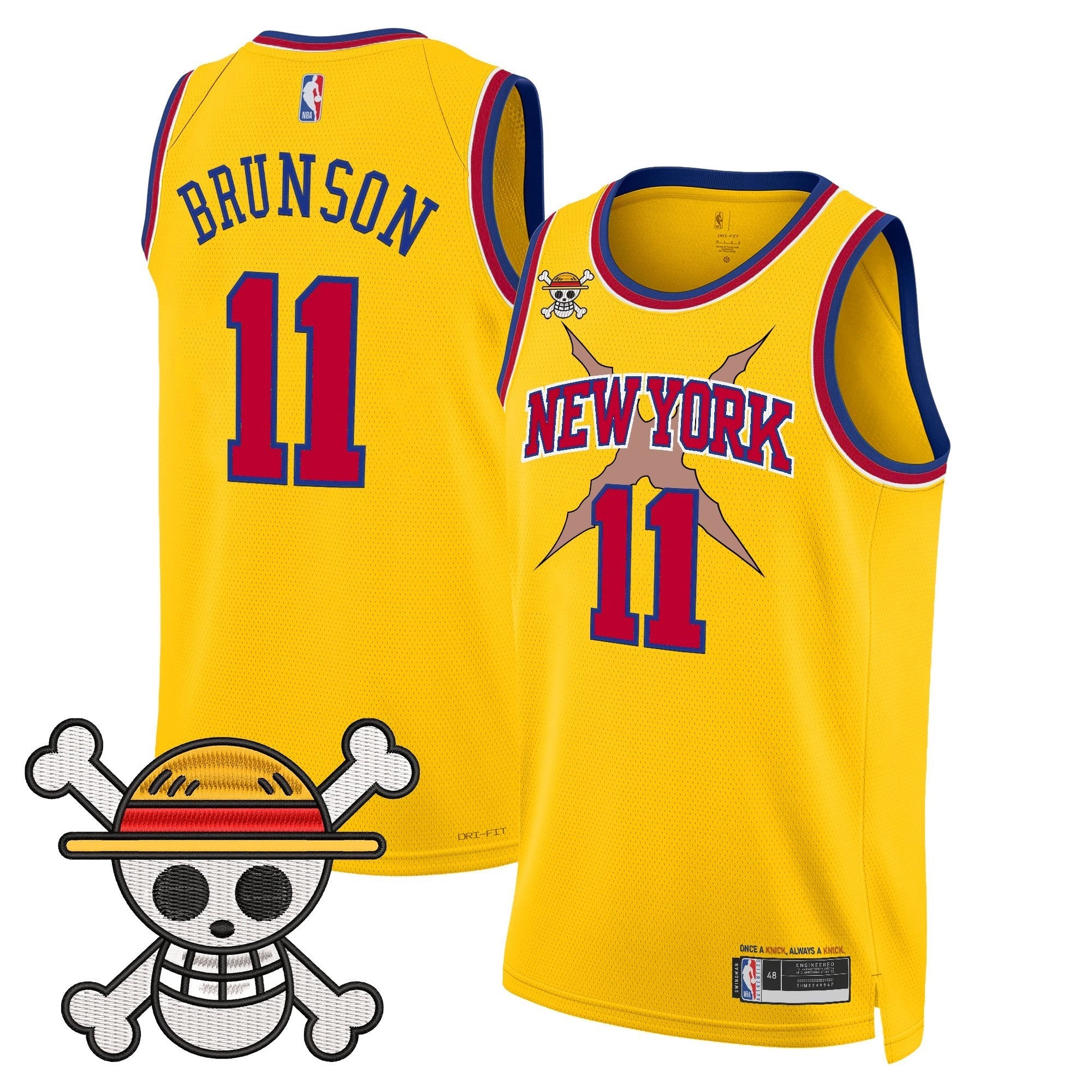 NYK x One Piece Swingman Jersey- Stitched