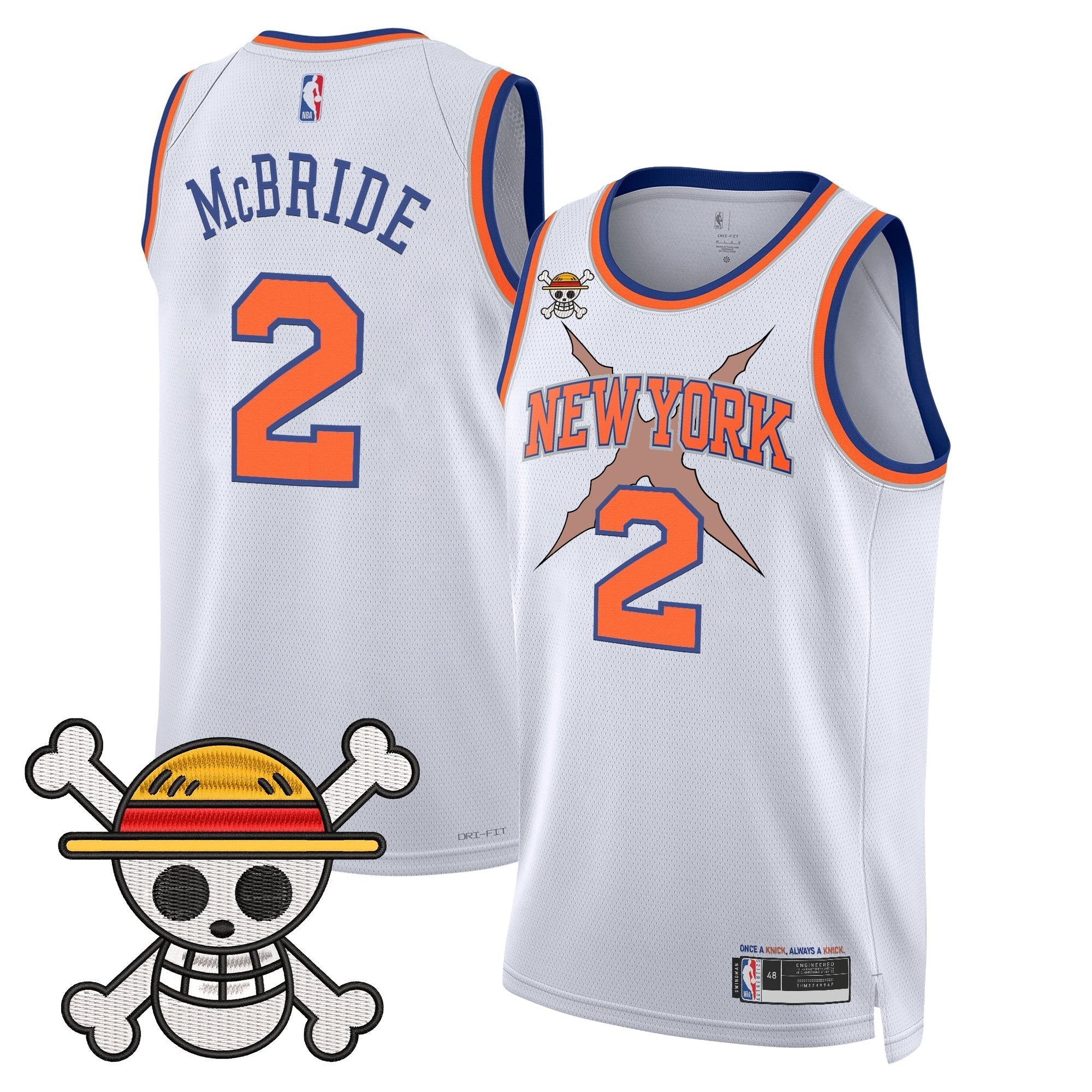 NYK x One Piece Swingman Jersey- Stitched