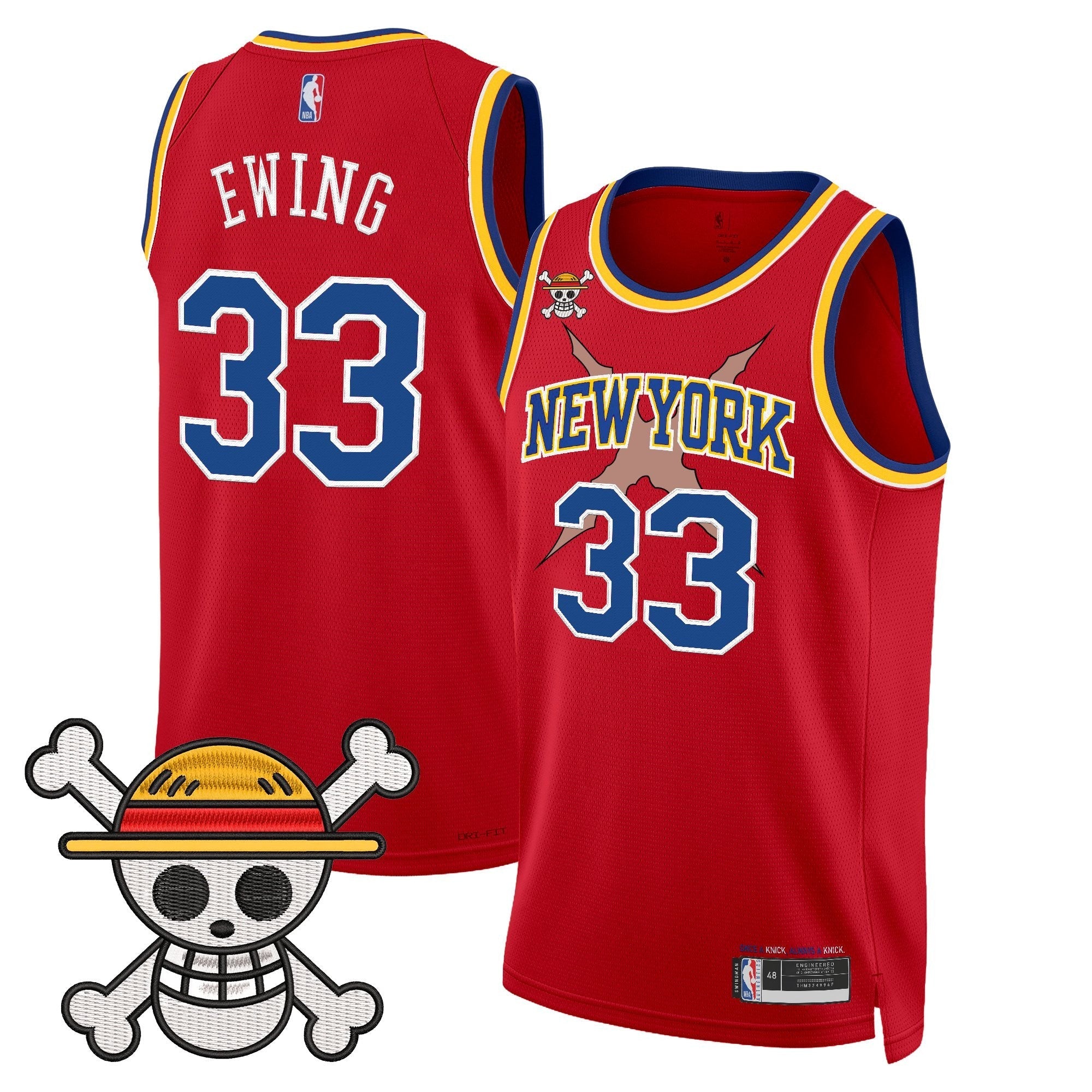 NYK x One Piece Swingman Jersey- Stitched