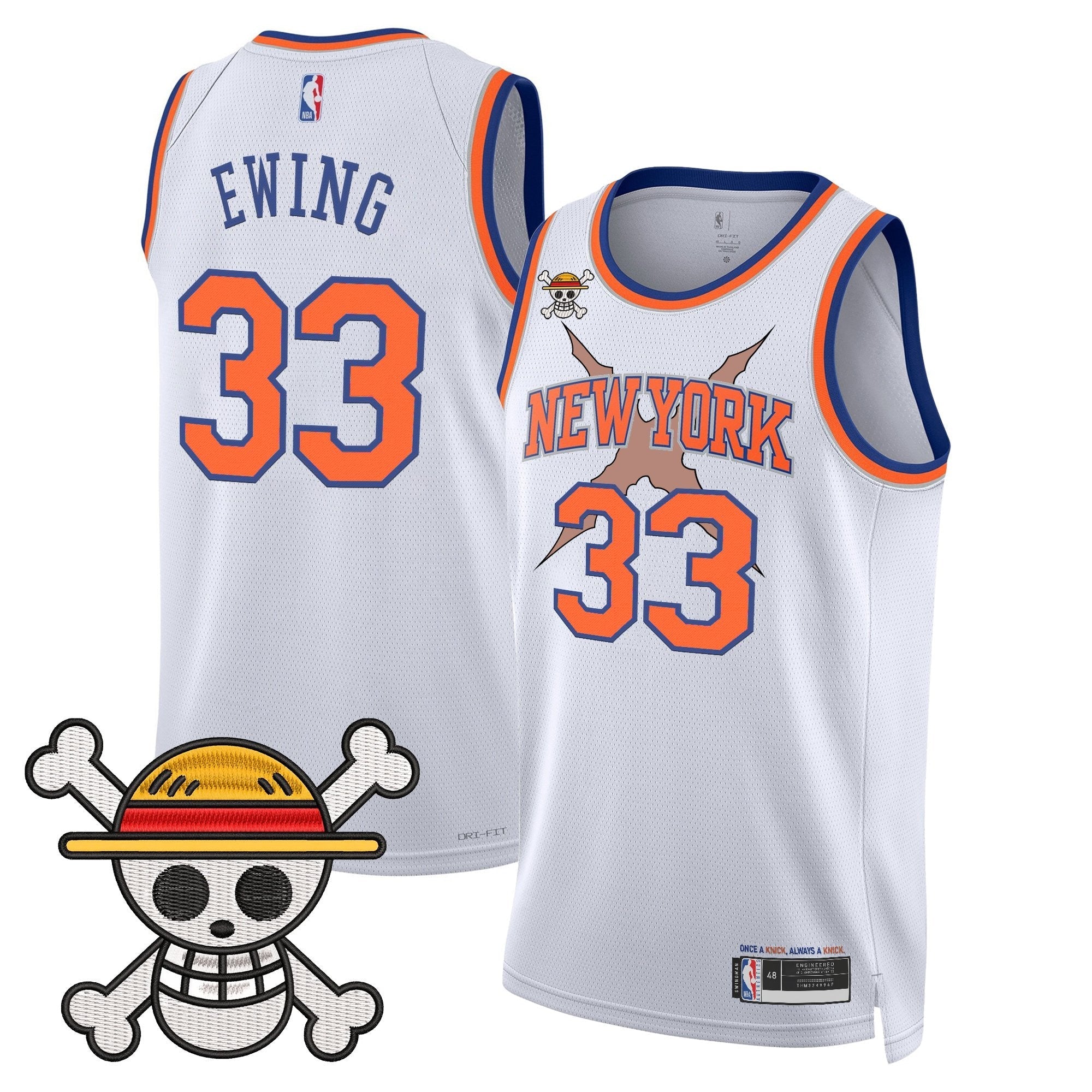NYK x One Piece Swingman Jersey- Stitched