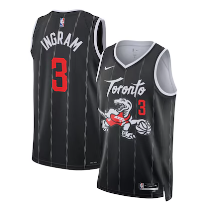 Brandon Ingram Toronto Raptors Unisex 2025/26 Jersey - Black - City Edition