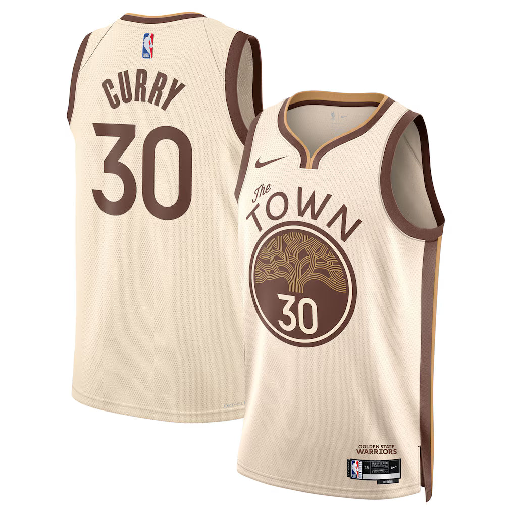 Stephen Curry Golden State Warriors Unisex 2025/26 Jersey - Tan - City Edition