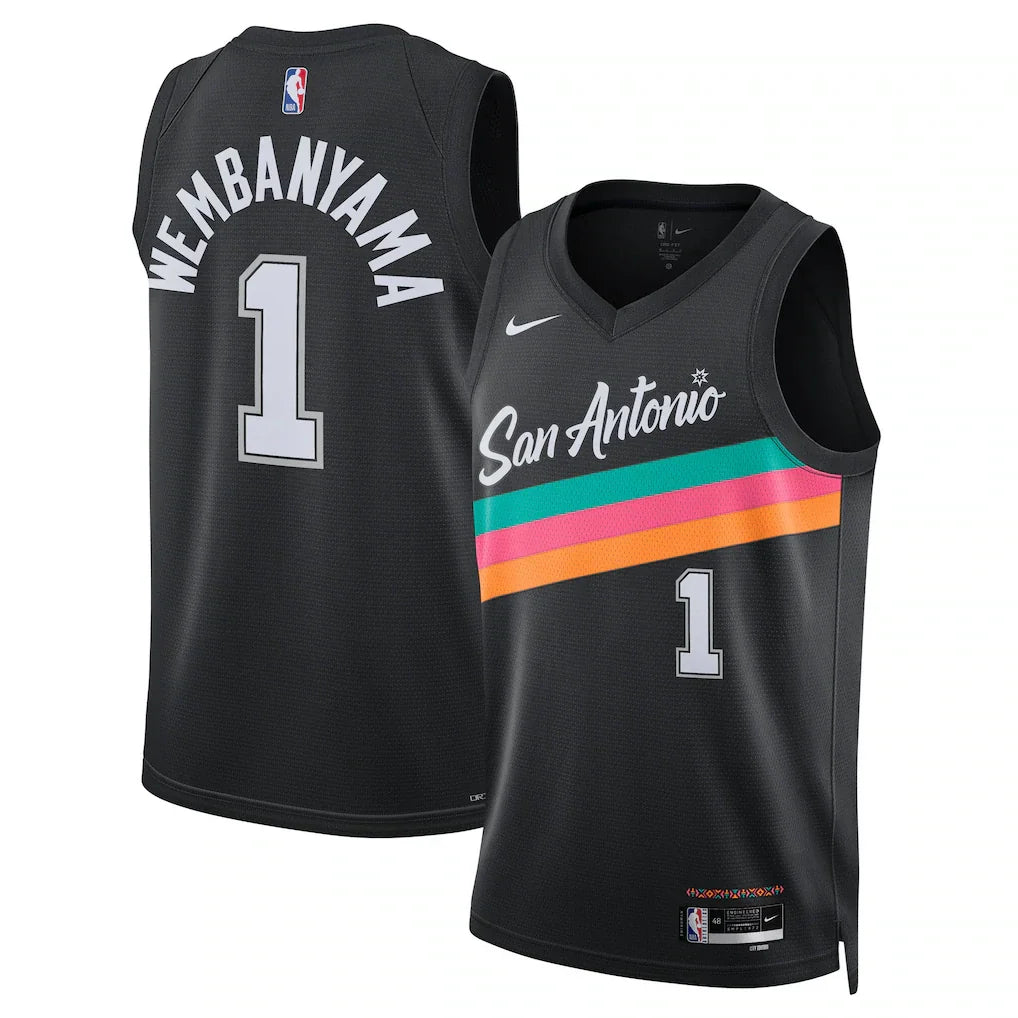Victor Wembanyama San Antonio Spurs Unisex 2025/26 Jersey - Black - City Edition