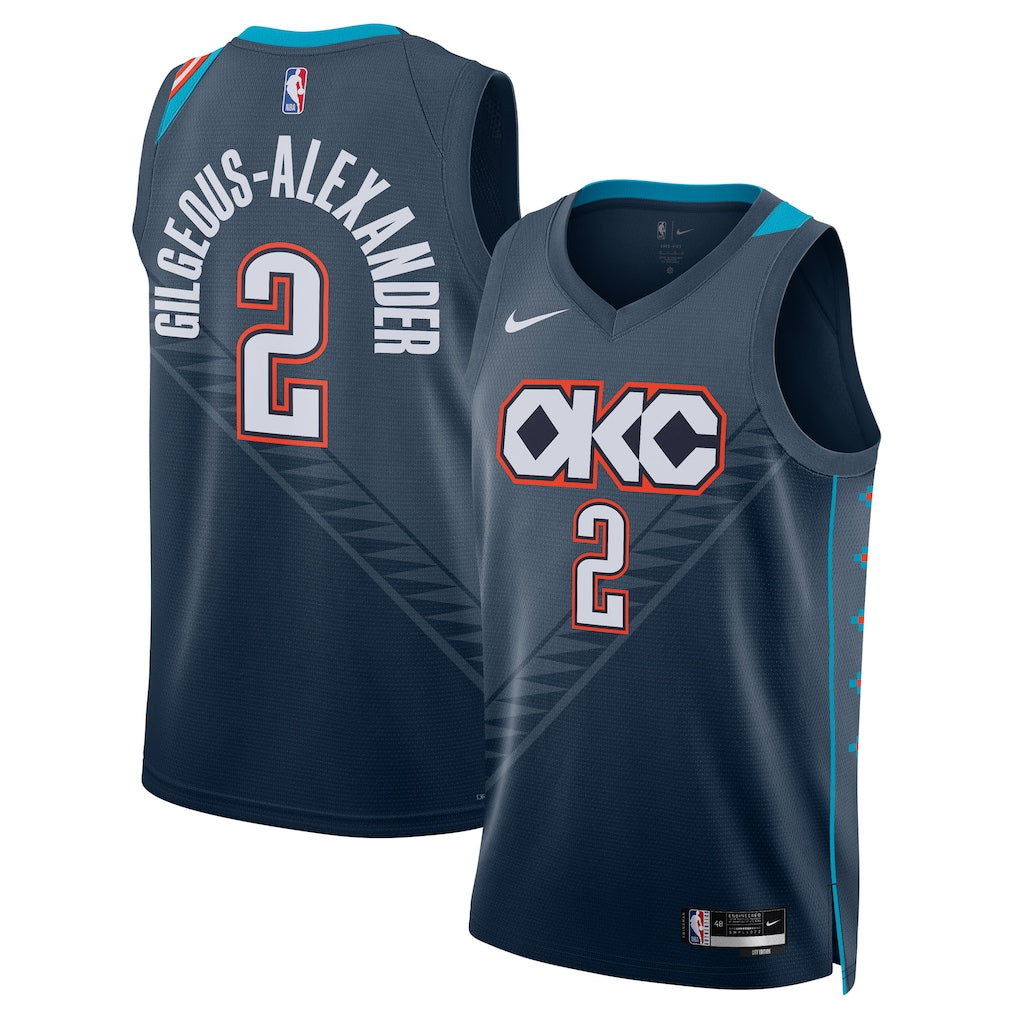 Shai Gilgeous-Alexander Oklahoma City Thunder Unisex 2025/26 Jersey - Navy - City Edition